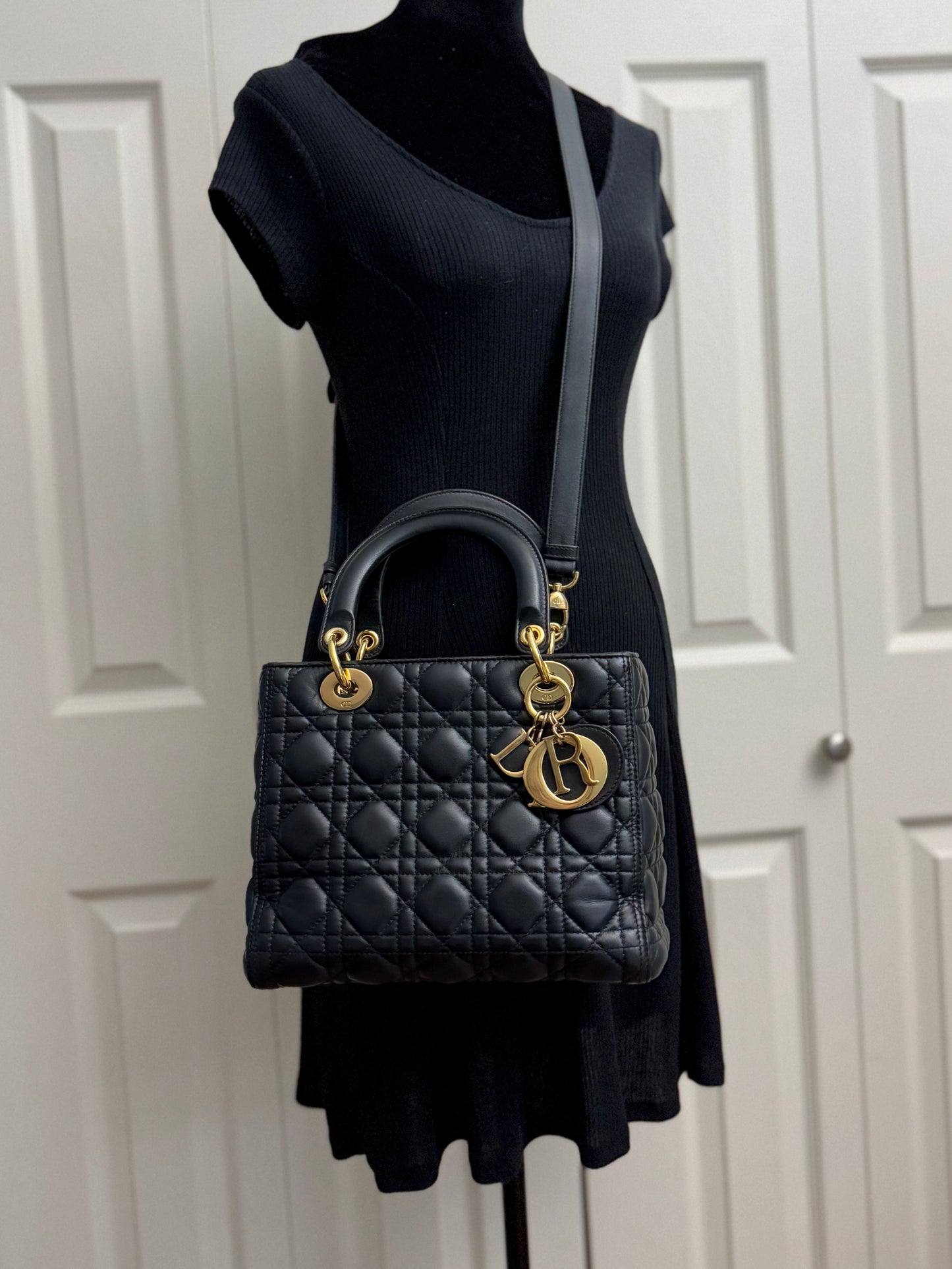 Lady Dior Small Lambskin GHW