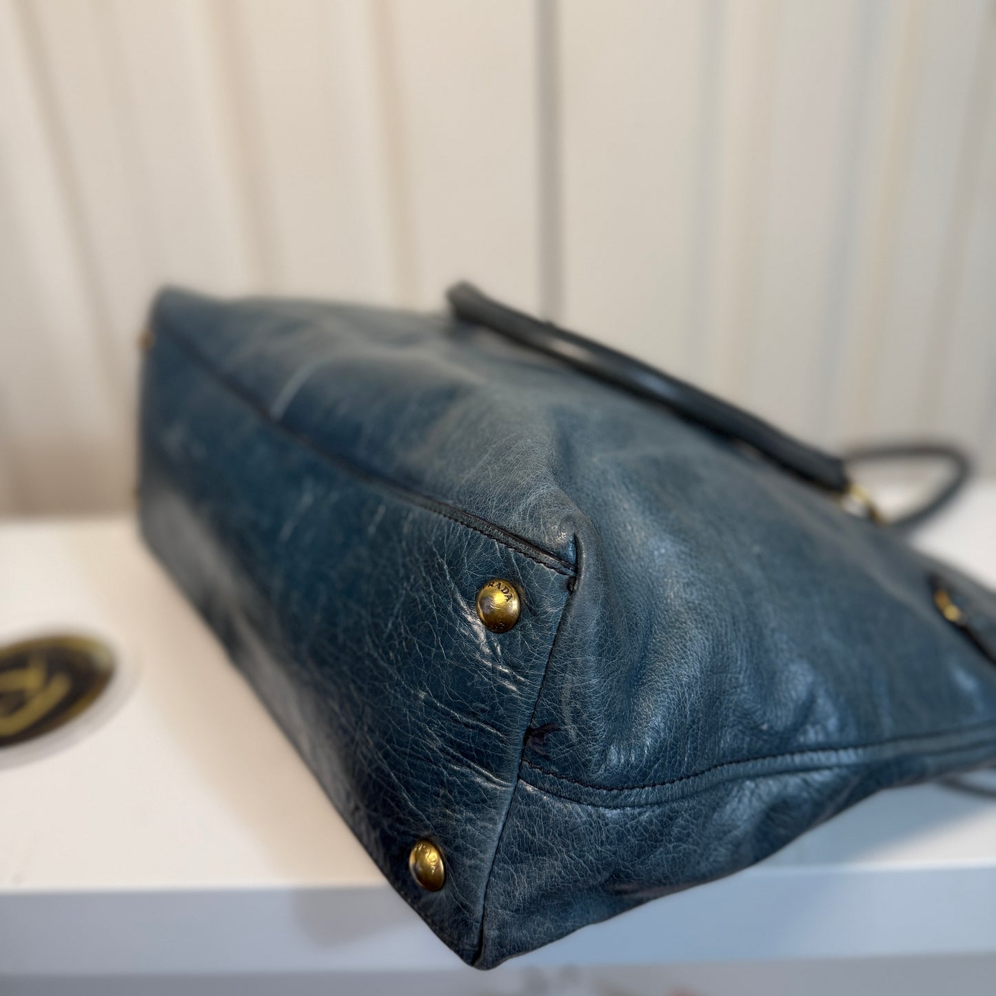 Prada Vitello Shine Leather Tote