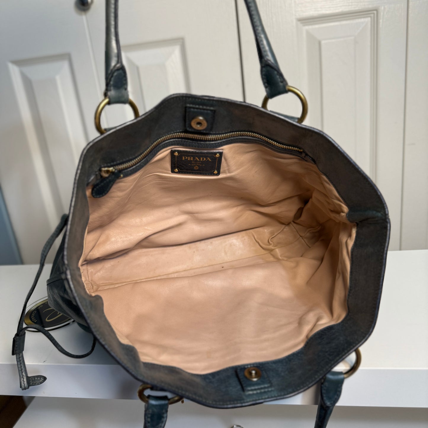 Prada Vitello Shine Leather Tote