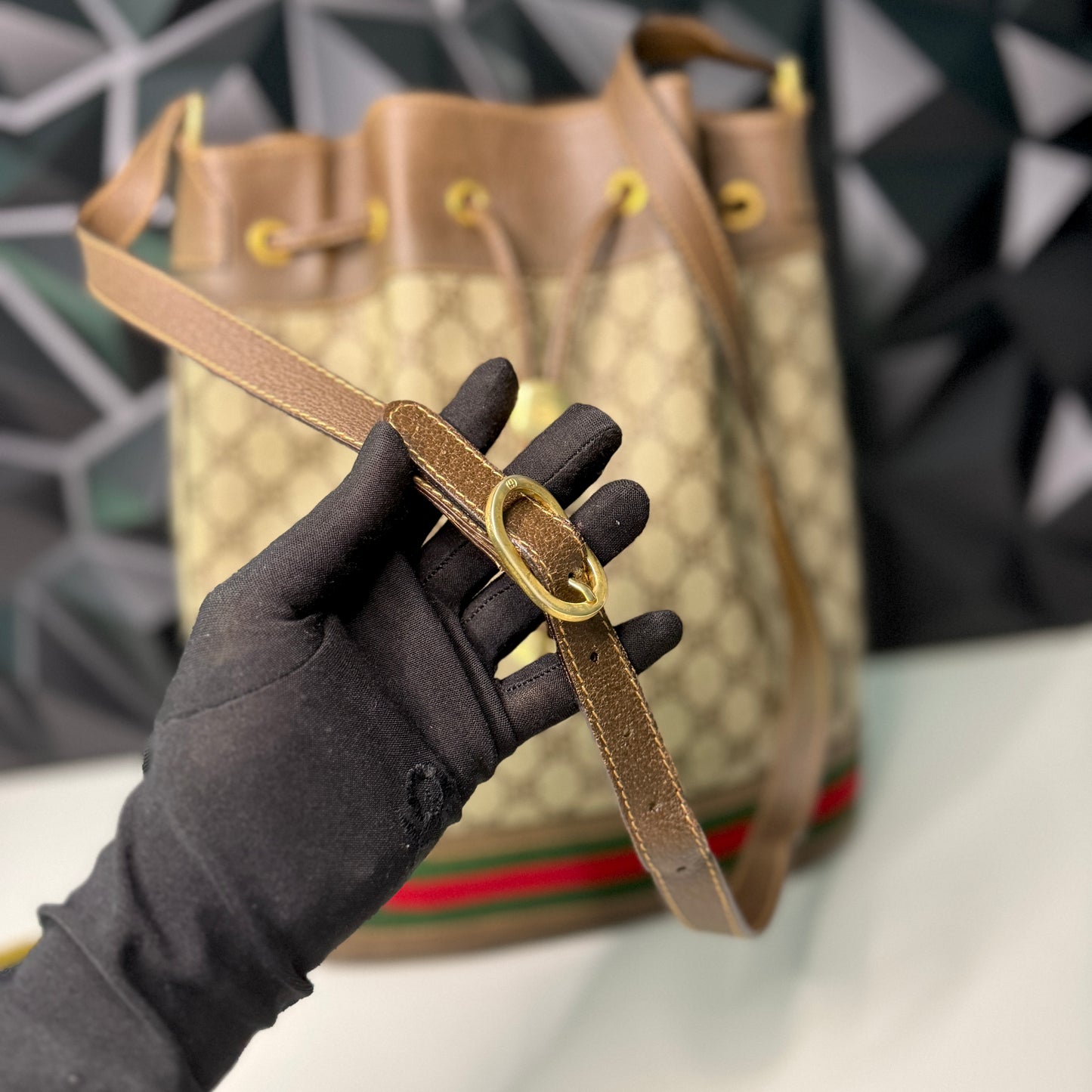 Gucci Sherry Line Bucket Bag