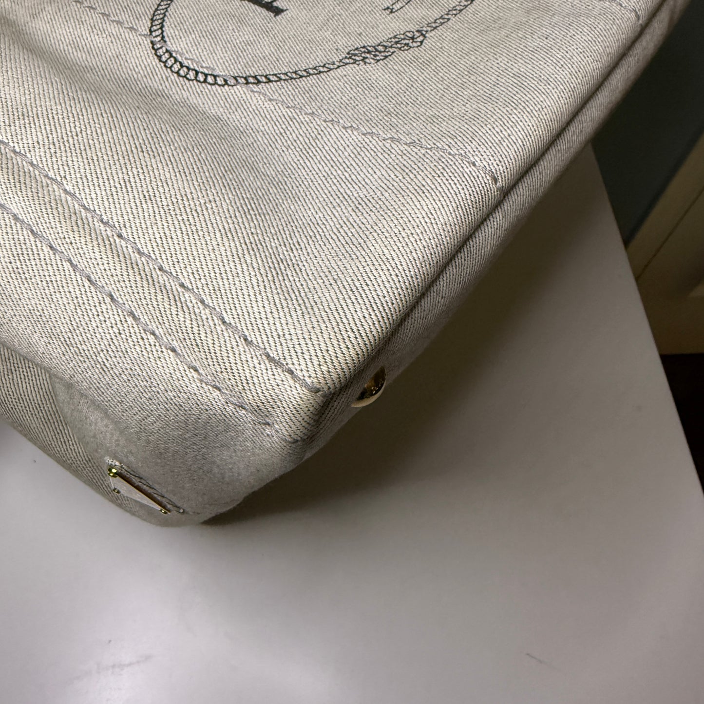 Prada Canapa Gray Denim, Large