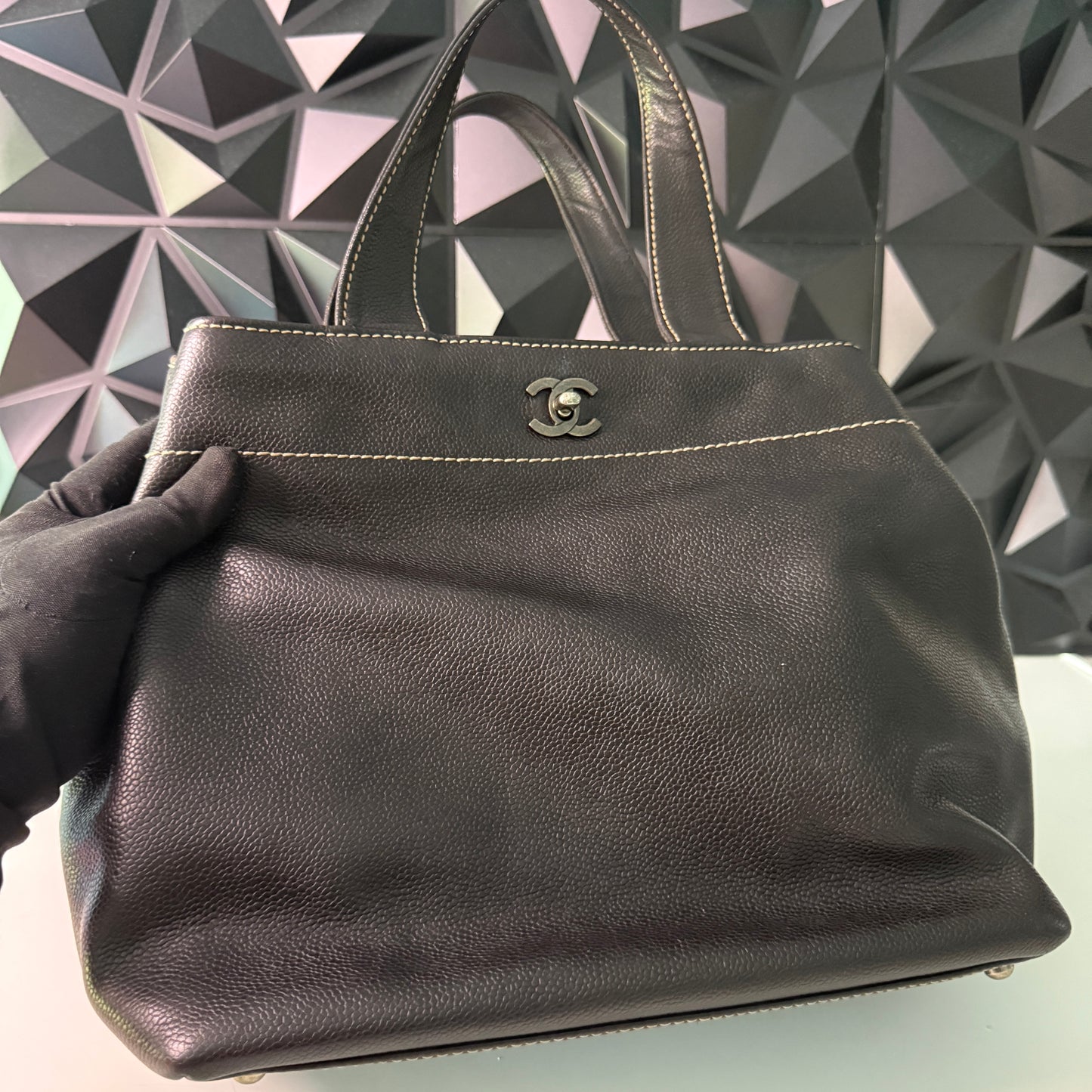 Chanel Caviar Leather 2-way Tote