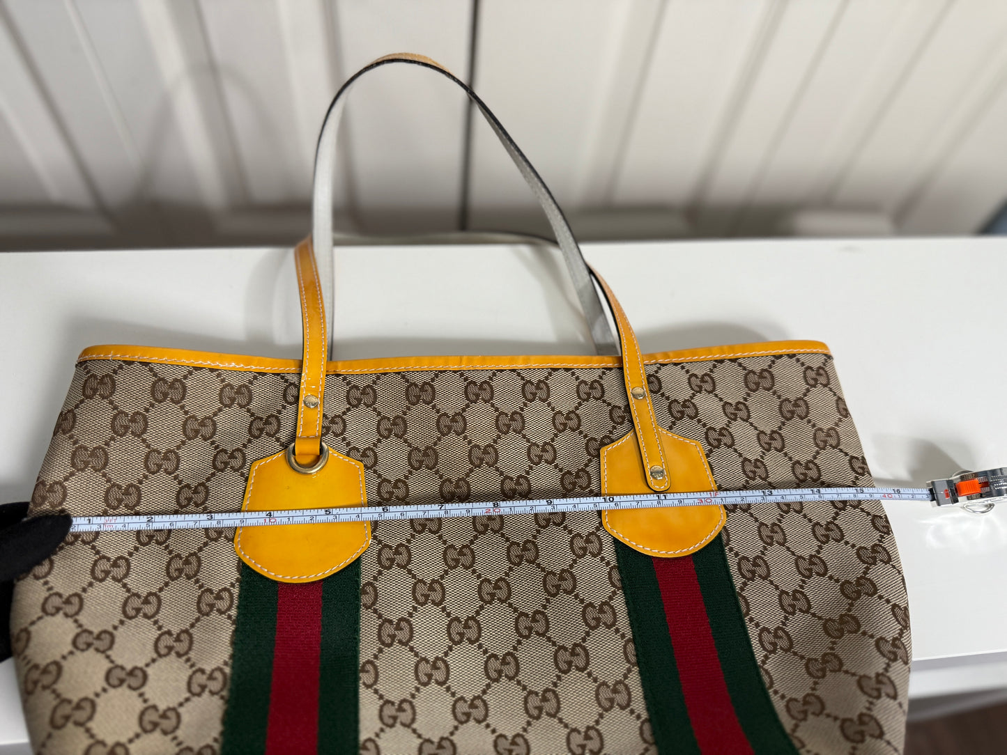 Gucci Sherry Line Canvas Tote Bag, Small