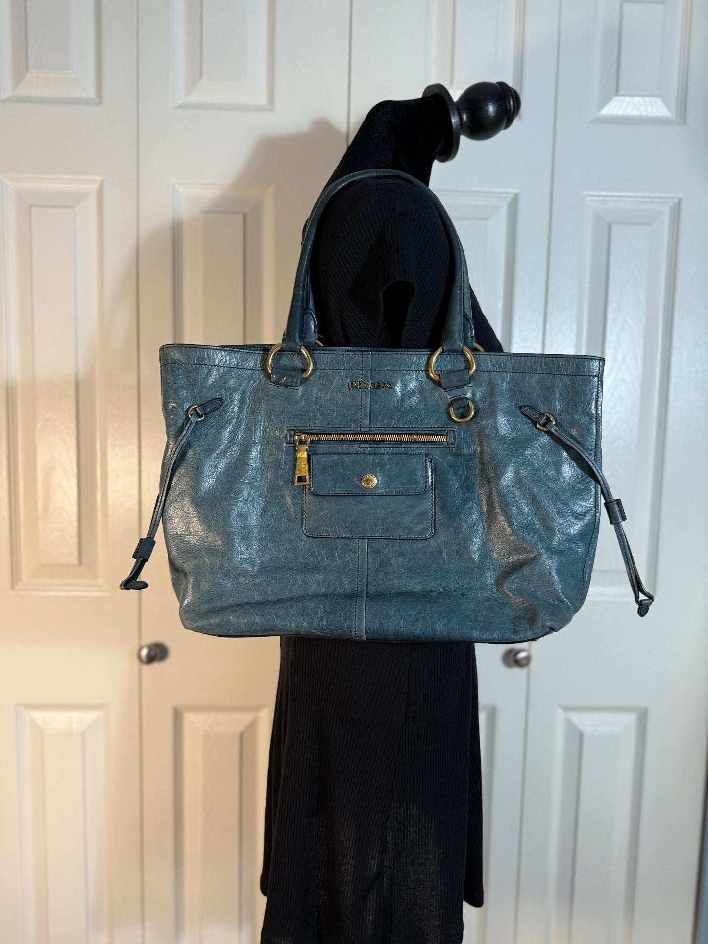 Prada Vitello Shine Leather Tote