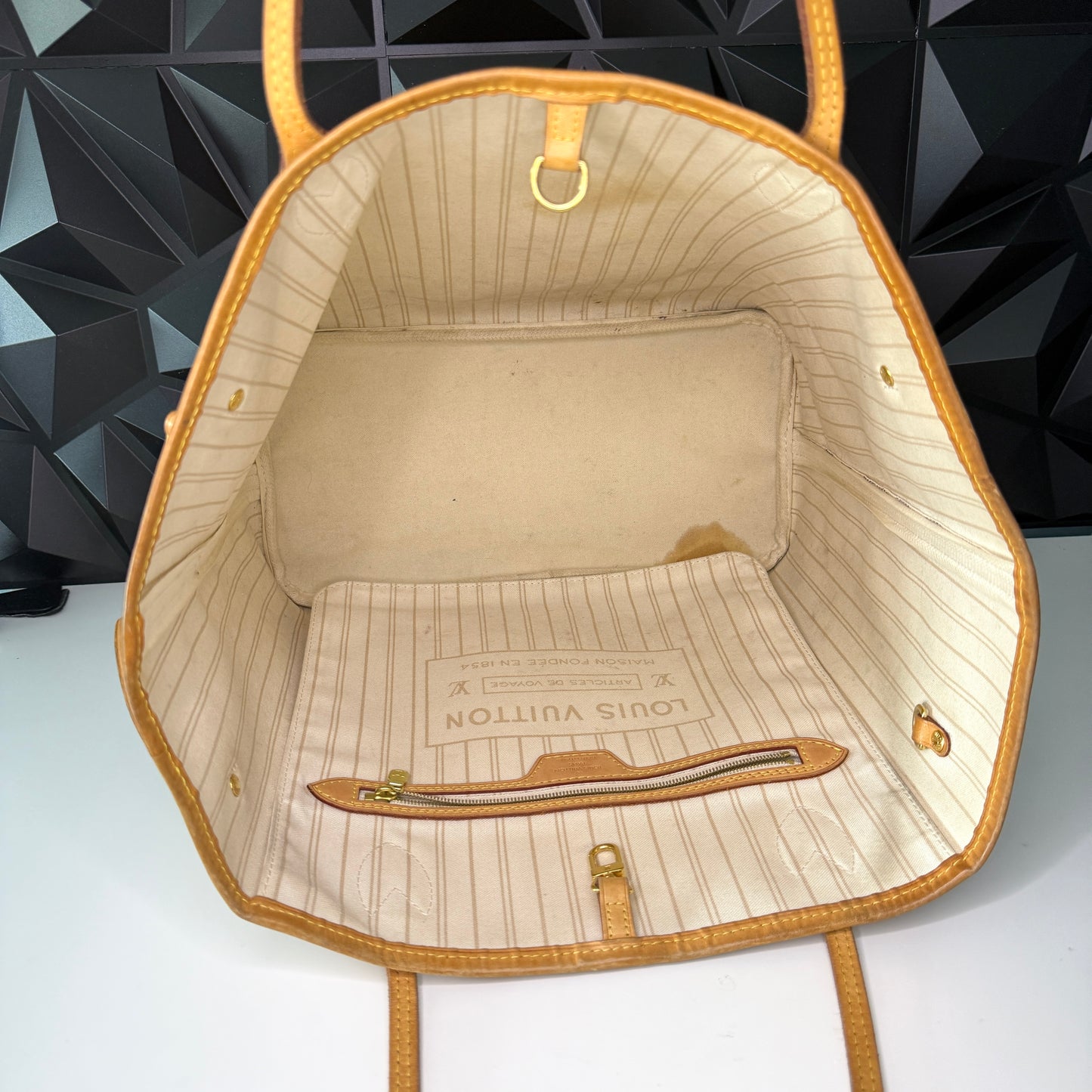 Louis Vuitton Neverfull MM, Damier Azur
