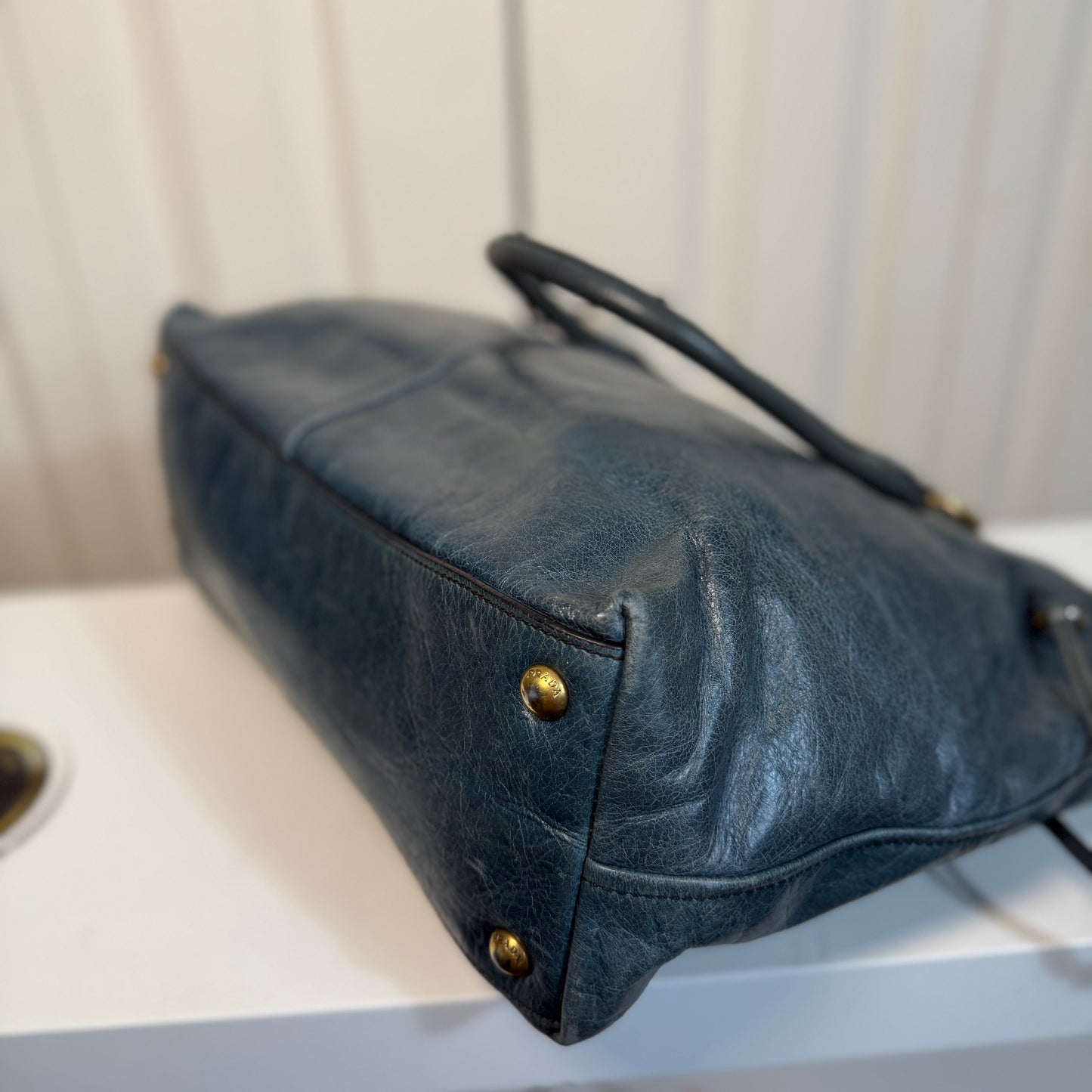 Prada Vitello Shine Leather Tote