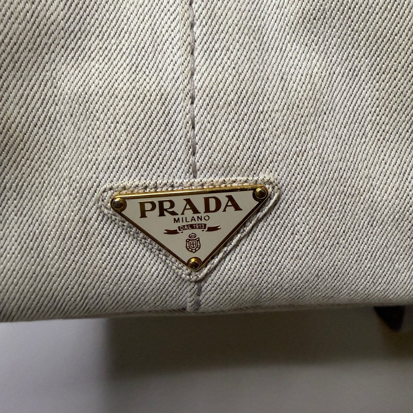 Prada Canapa Gray Denim, Large
