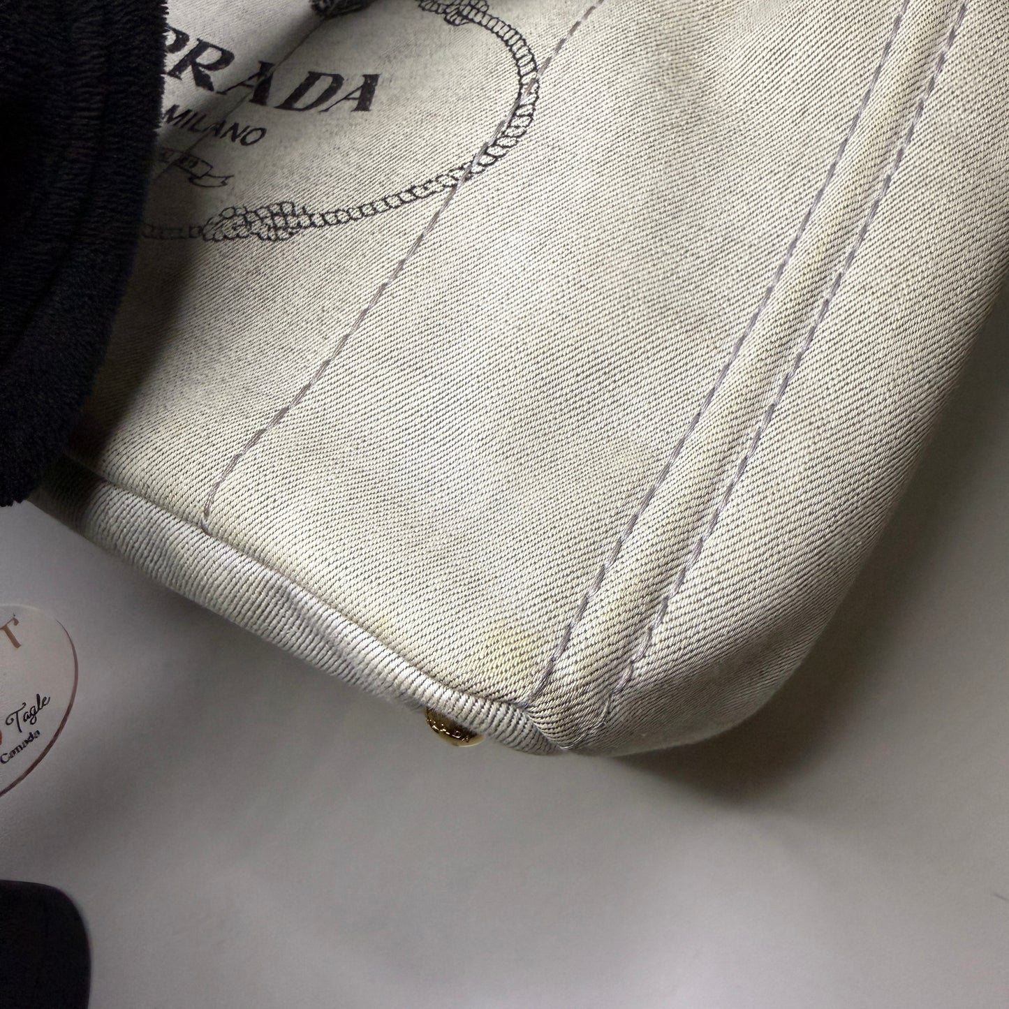 Prada Canapa Gray Denim, Large