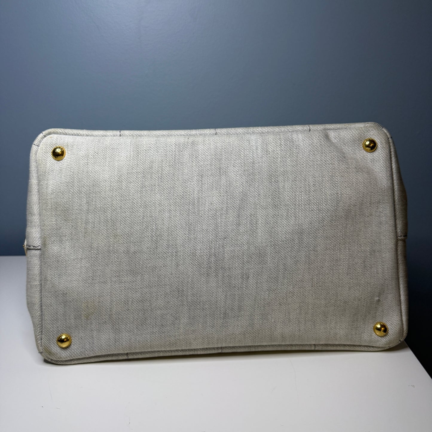 Prada Canapa Gray Denim, Large