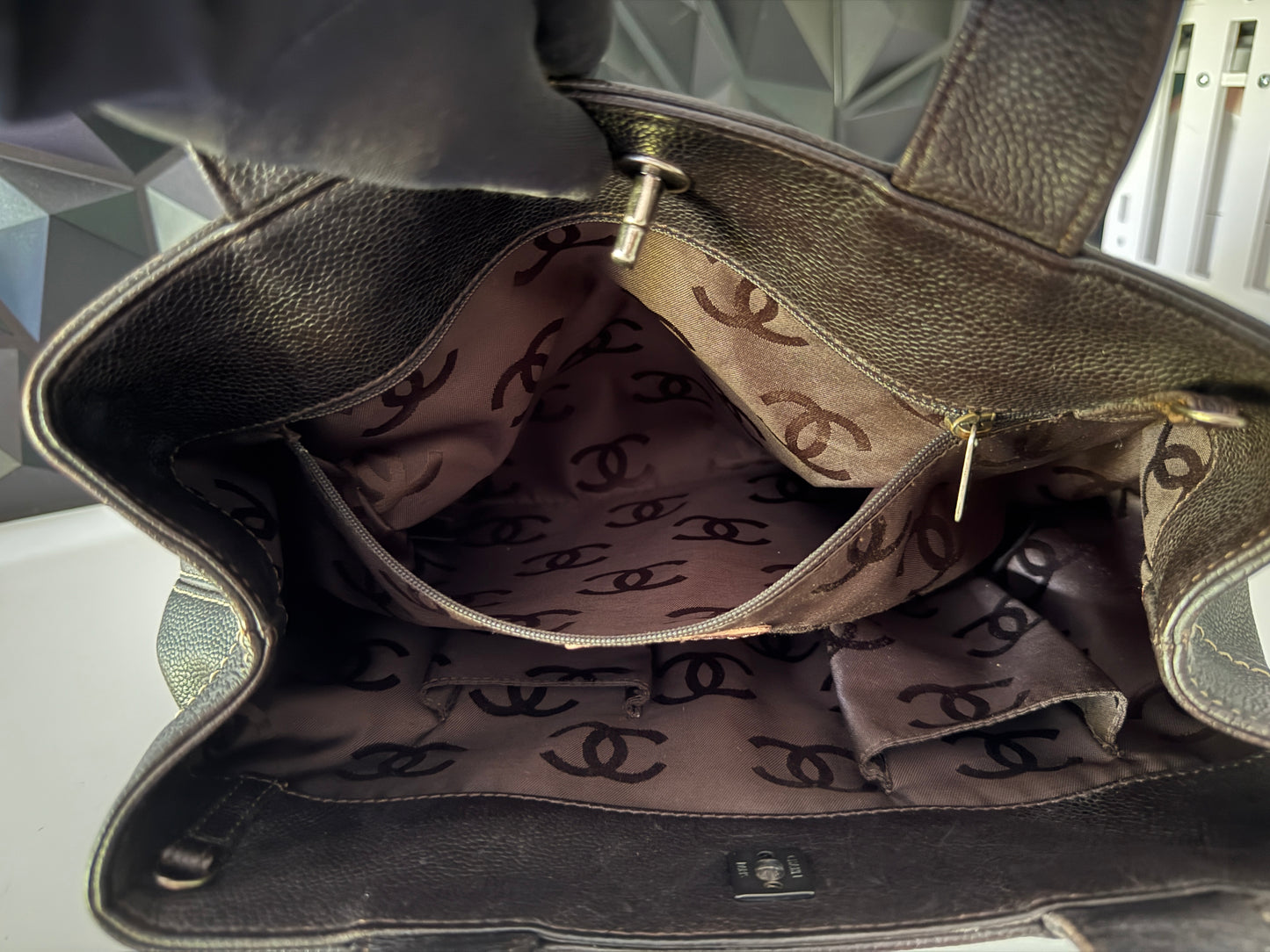 Chanel Caviar Leather 2-way Tote