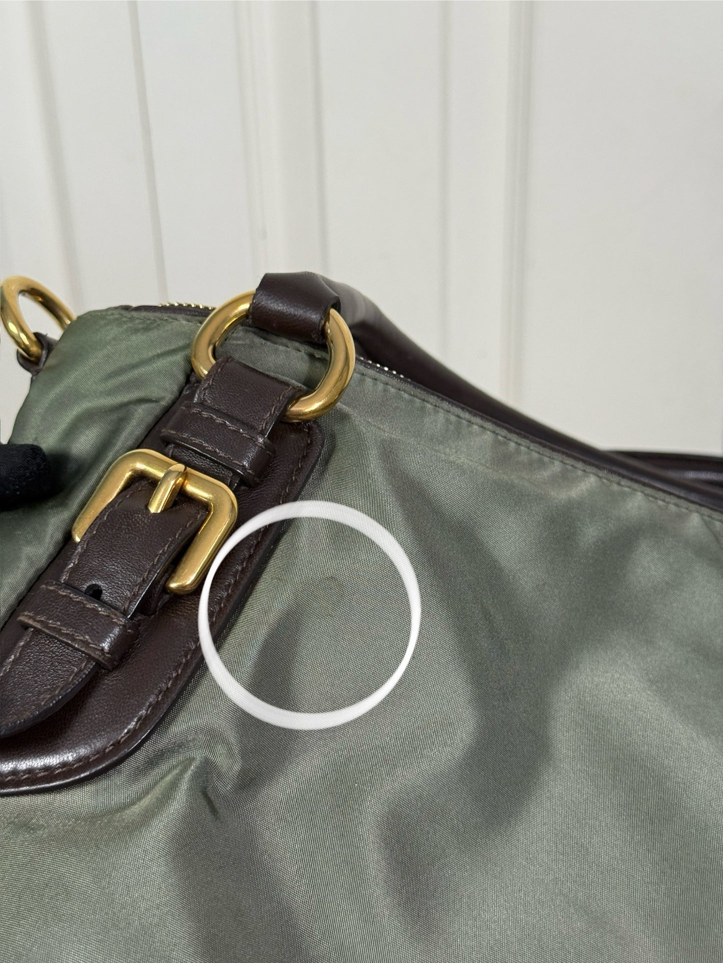 Prada Nylon Jacquard, Fumo 2-way Bag