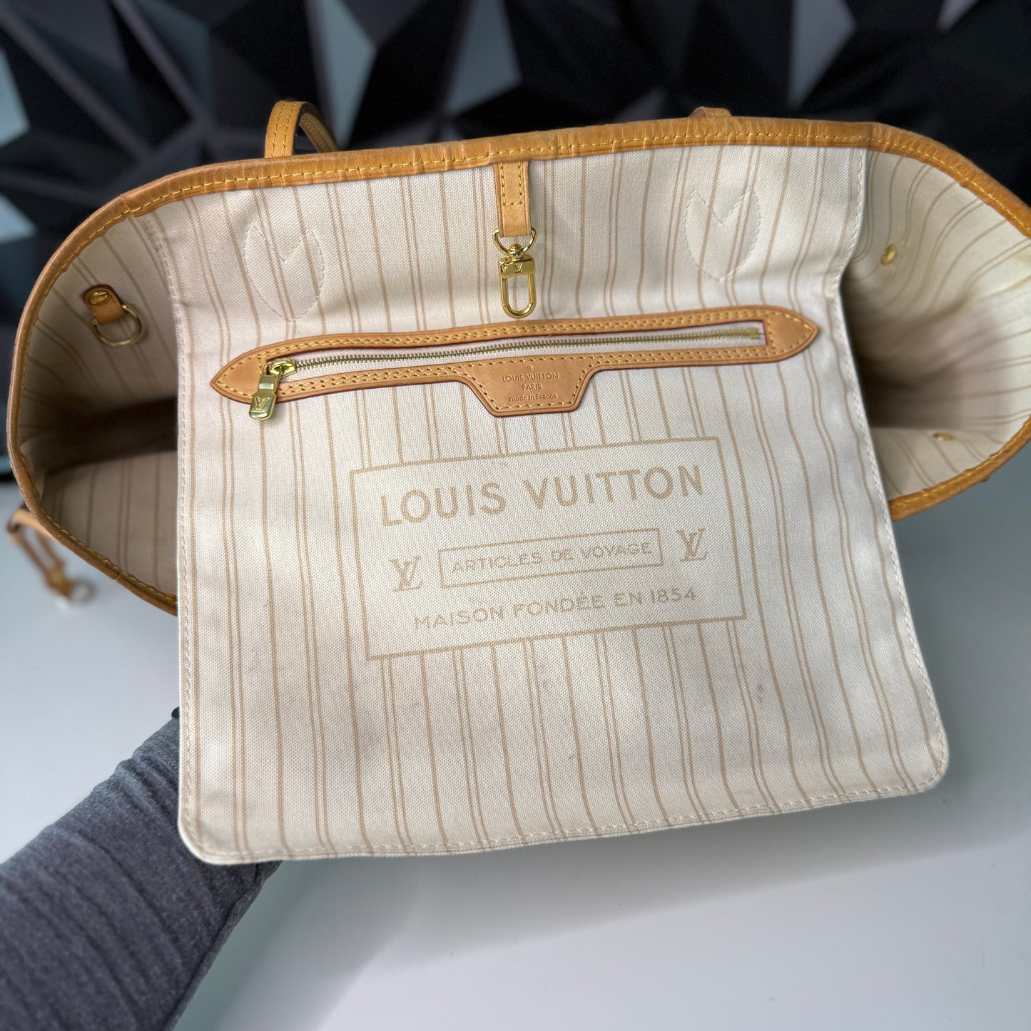 Louis Vuitton Neverfull MM, Damier Azur