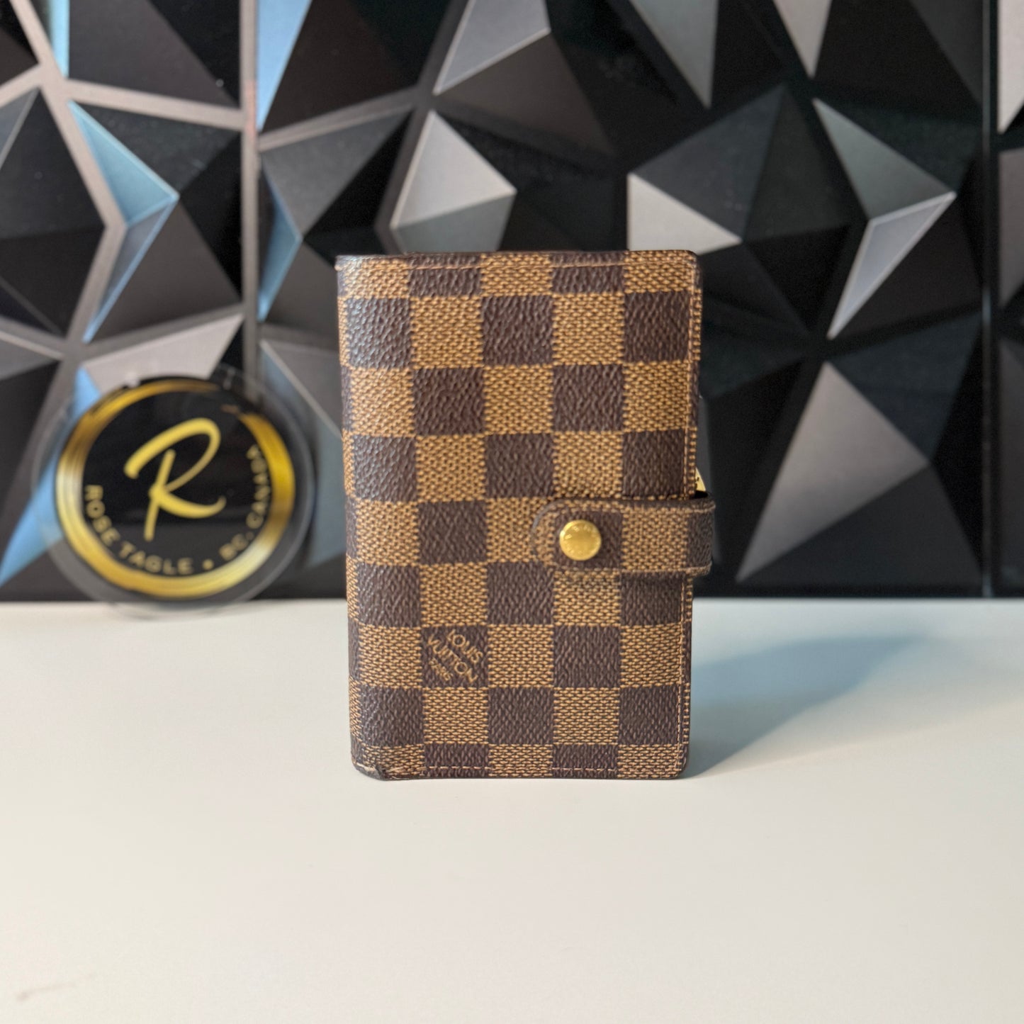 Louis Vuitton Damier Ebene Kisslock Wallet