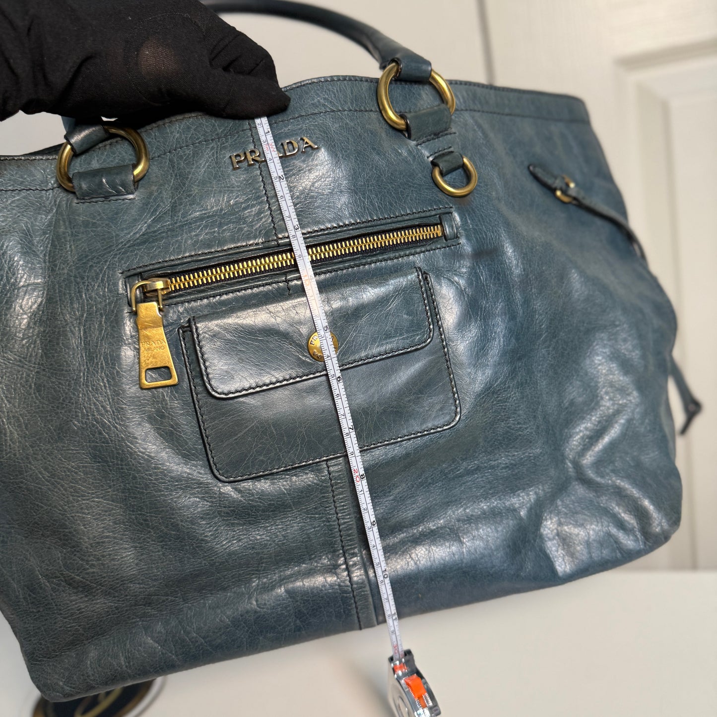 Prada Vitello Shine Leather Tote