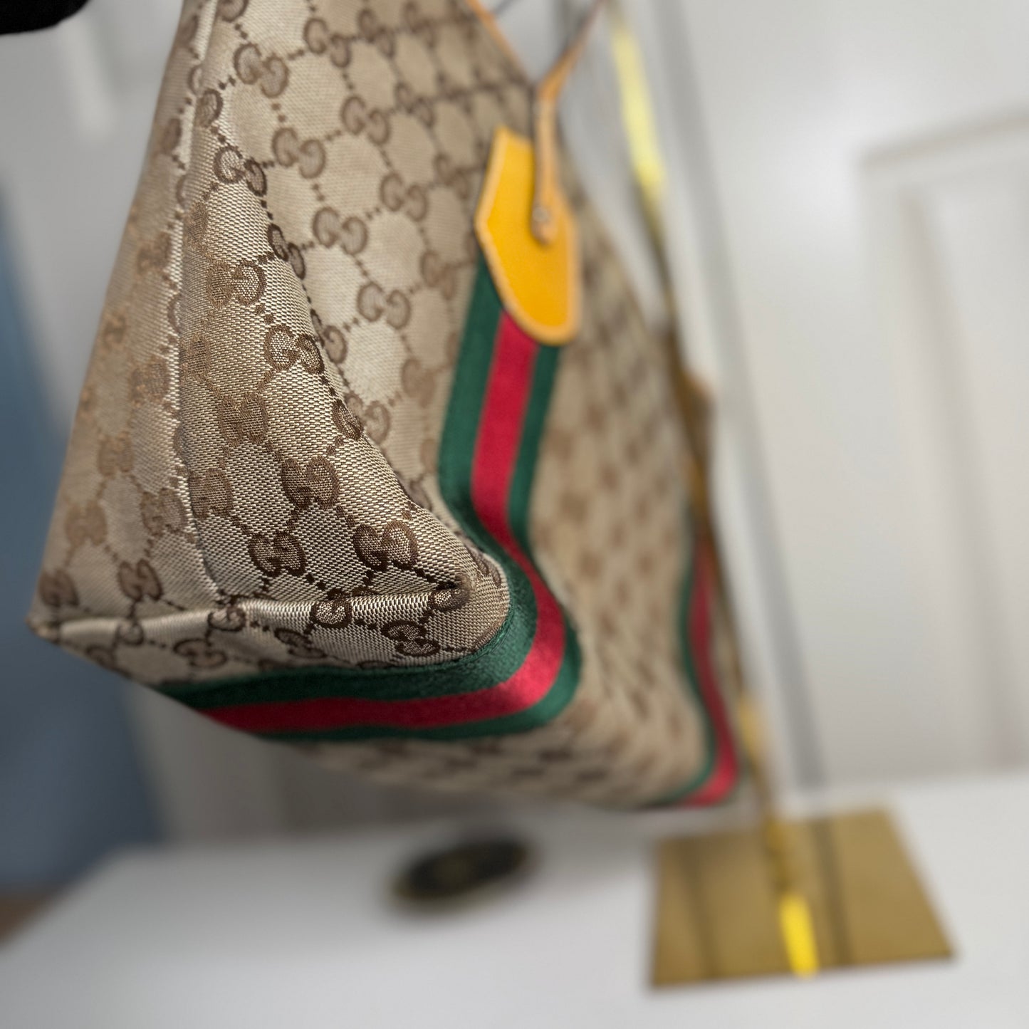Gucci Sherry Line Canvas Tote Bag, Small