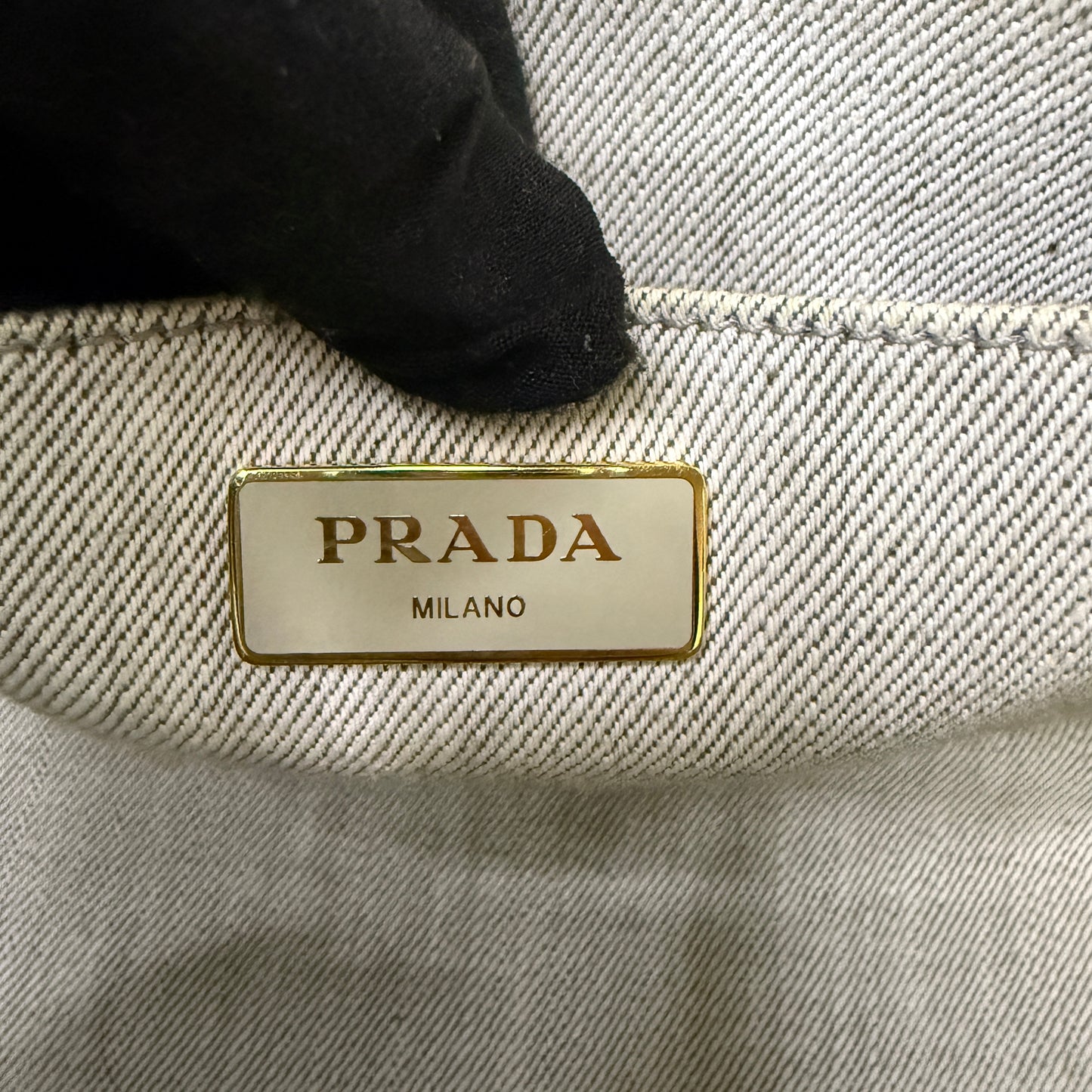 Prada Canapa Gray Denim, Large