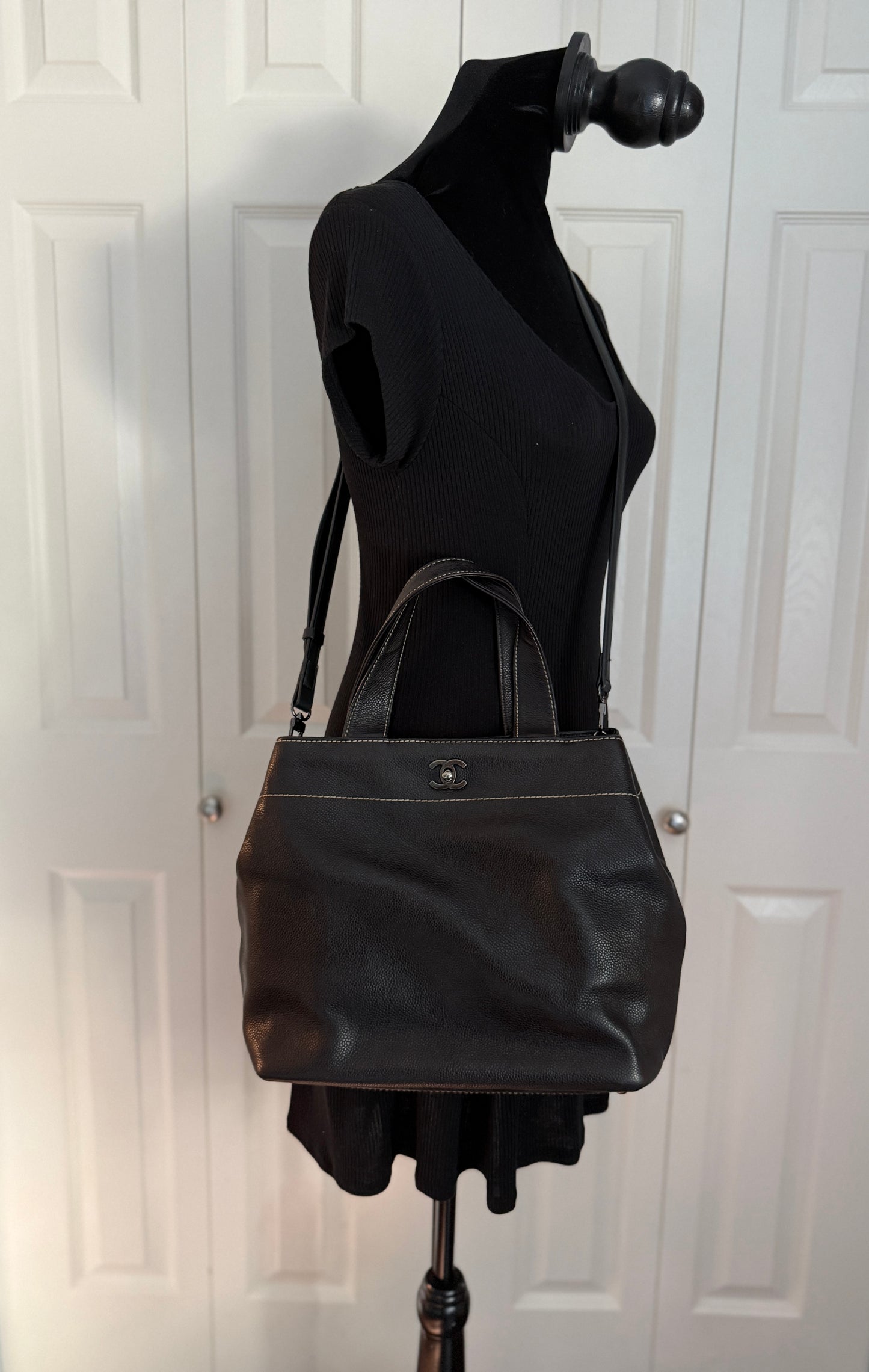 Chanel Caviar Leather 2-way Tote