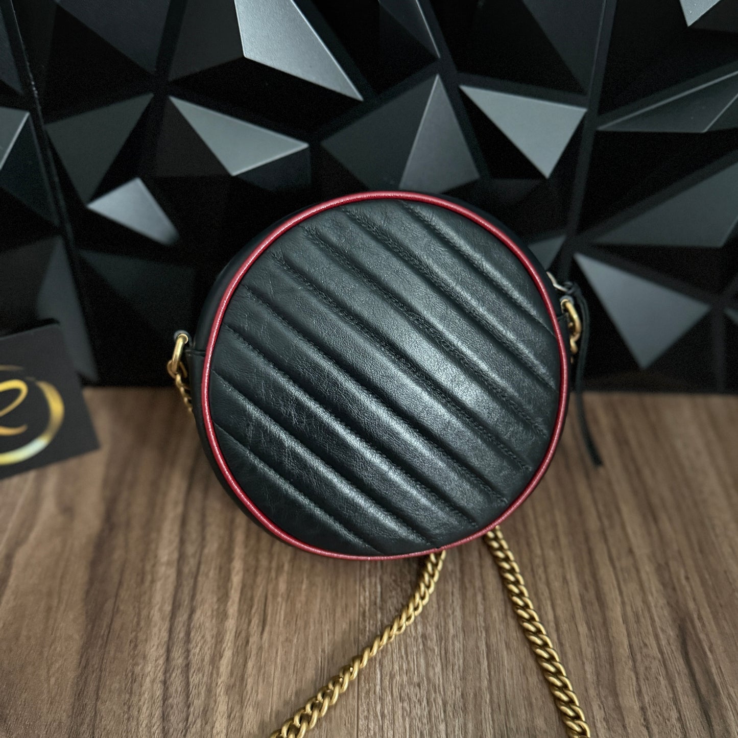 Gucci Marmont Mini Round Shoulder Bag (Matelassé leather)