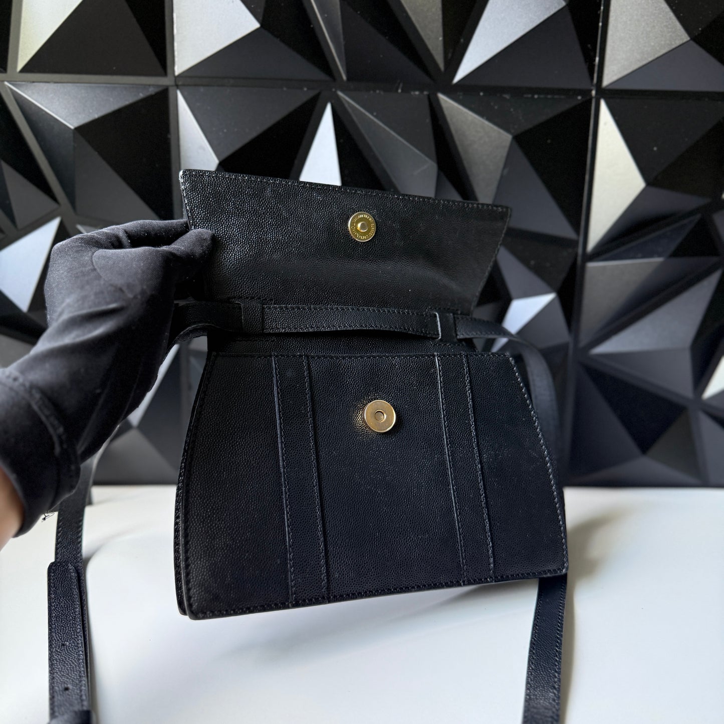 Vintage Celine Black Leather Bag