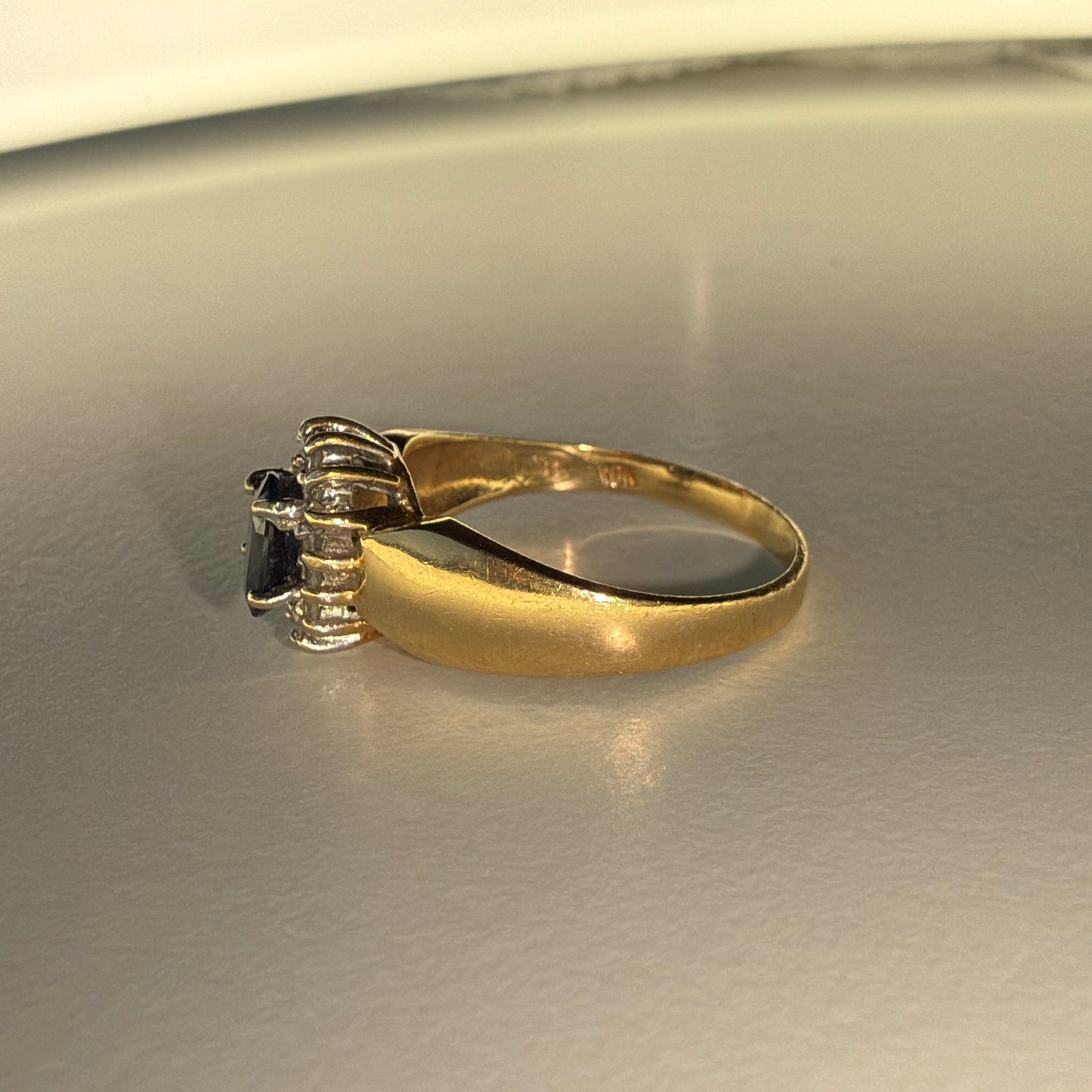 10k Sapphire & Diamond Ring