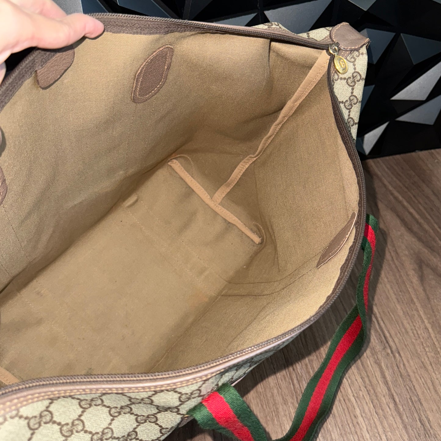 Gucci XL Sherry Line Tote Bag