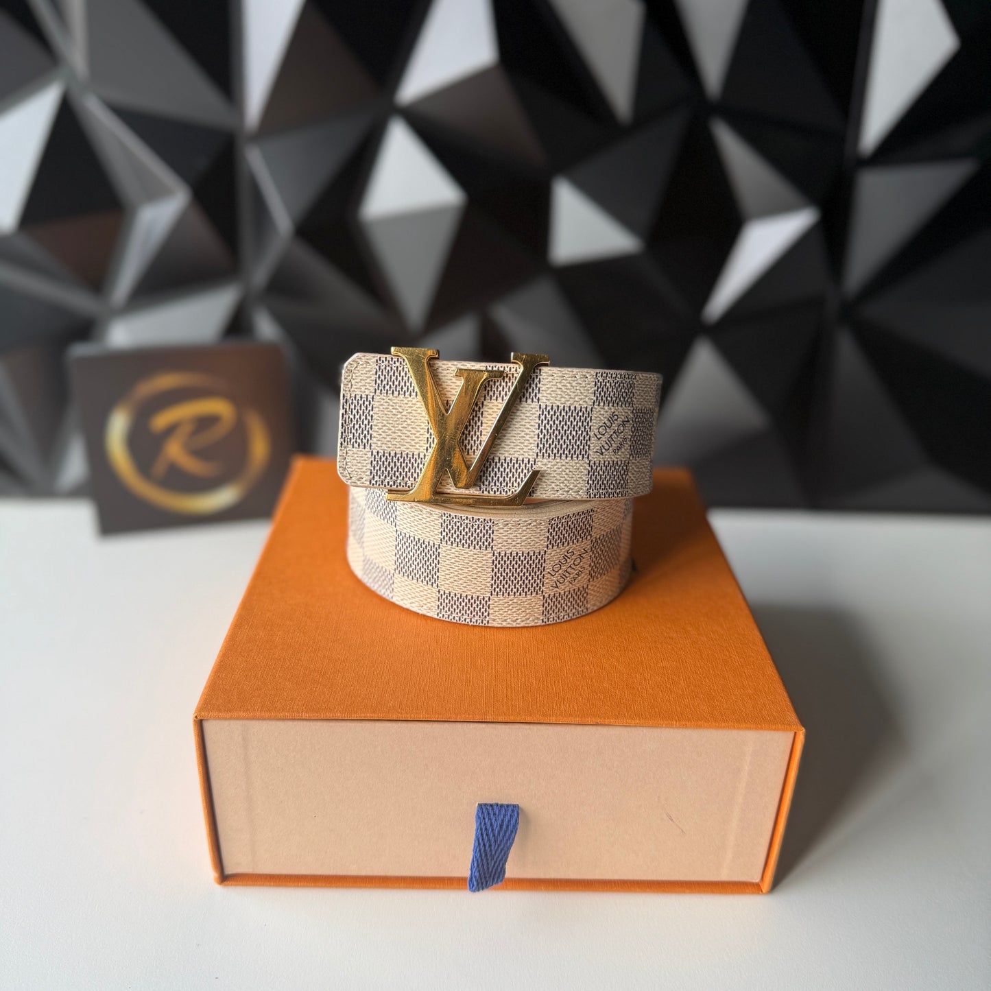 Louis Vuitton Belt, Damier Azur