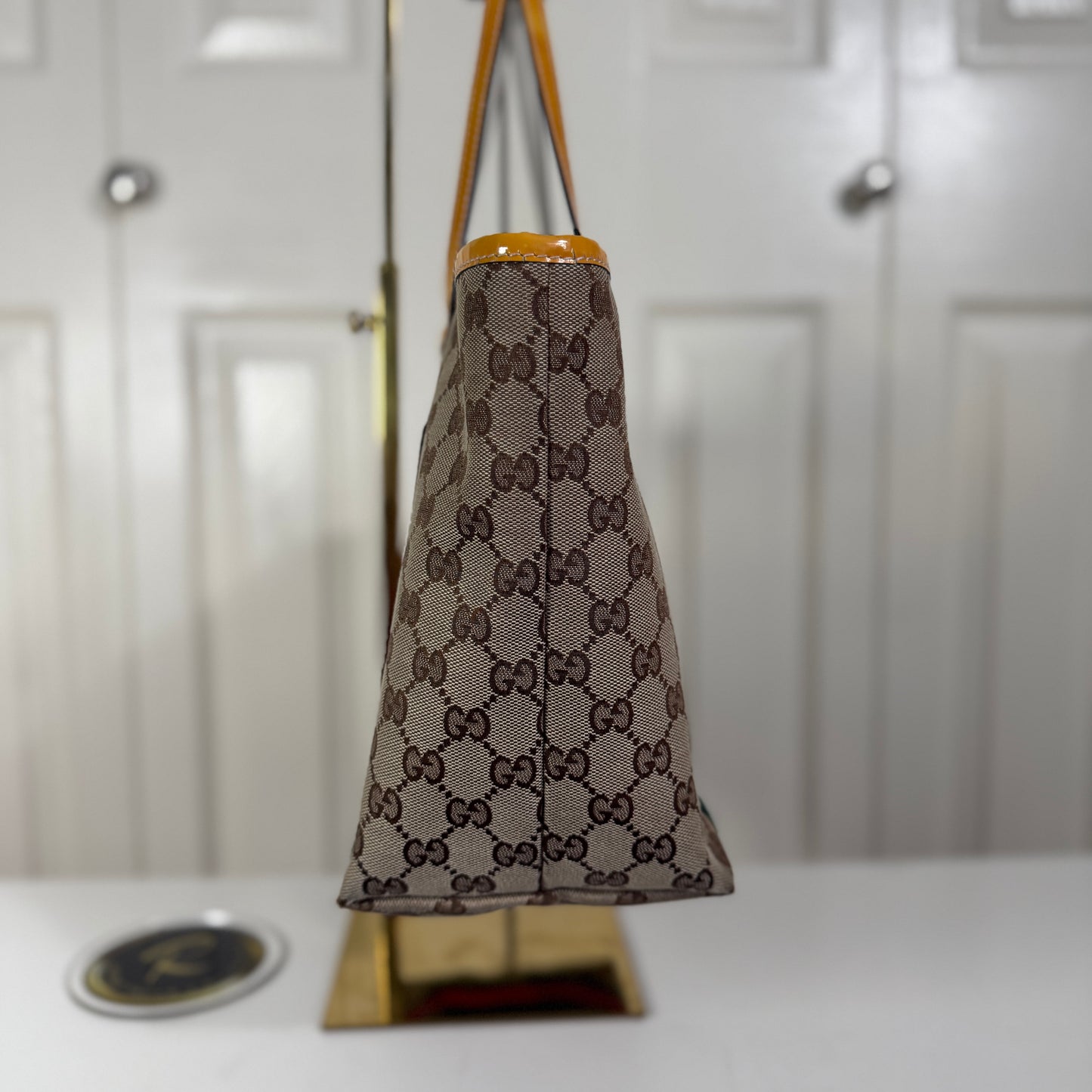 Gucci Sherry Line Canvas Tote Bag, Small