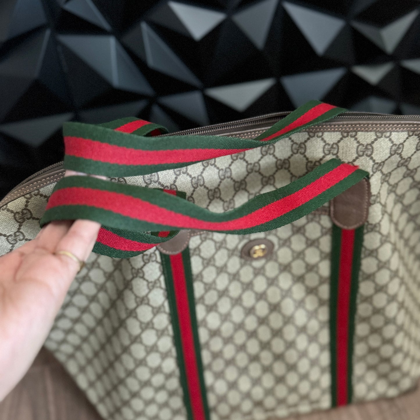 Gucci XL Sherry Line Tote Bag