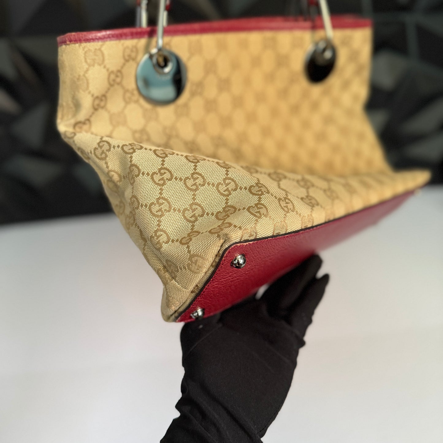 Gucci Canvas Eclipse Tote / Shoulder Bag