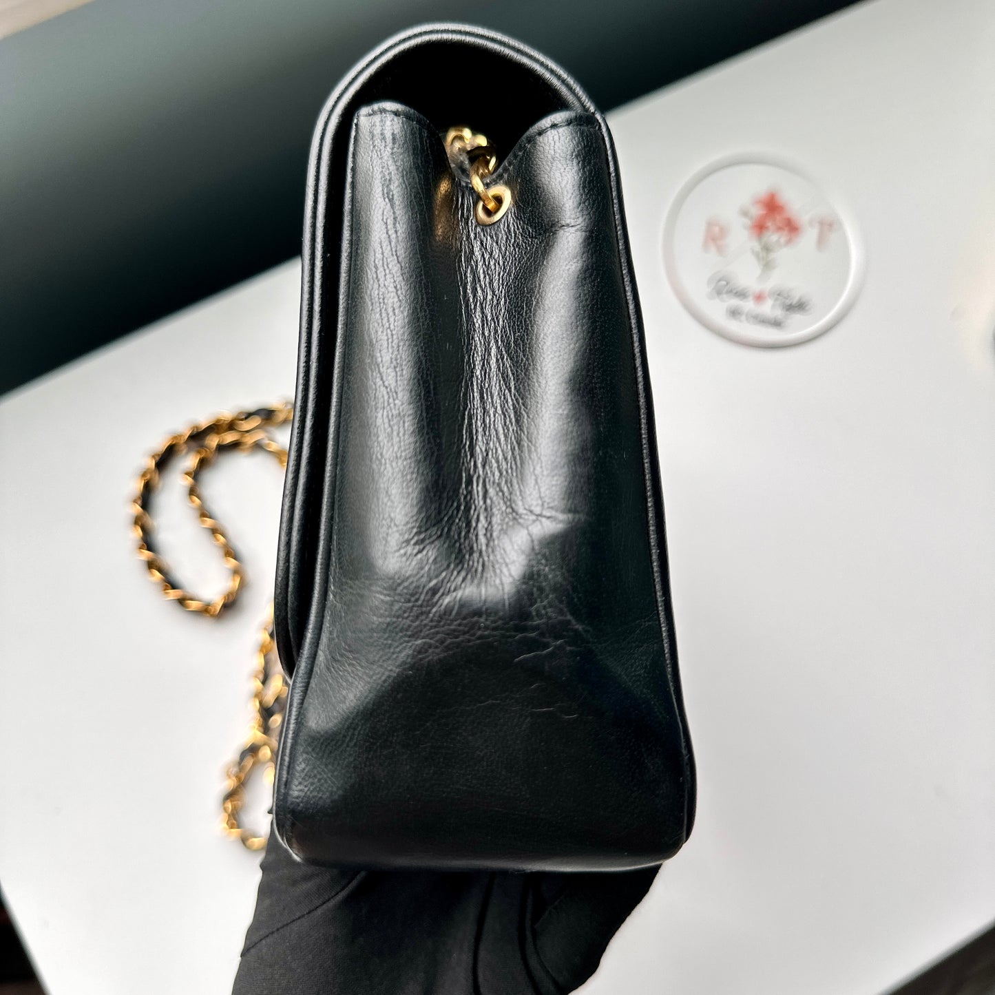 Chanel Vintage Diana – Lambskin, Medium Black 24K GHW