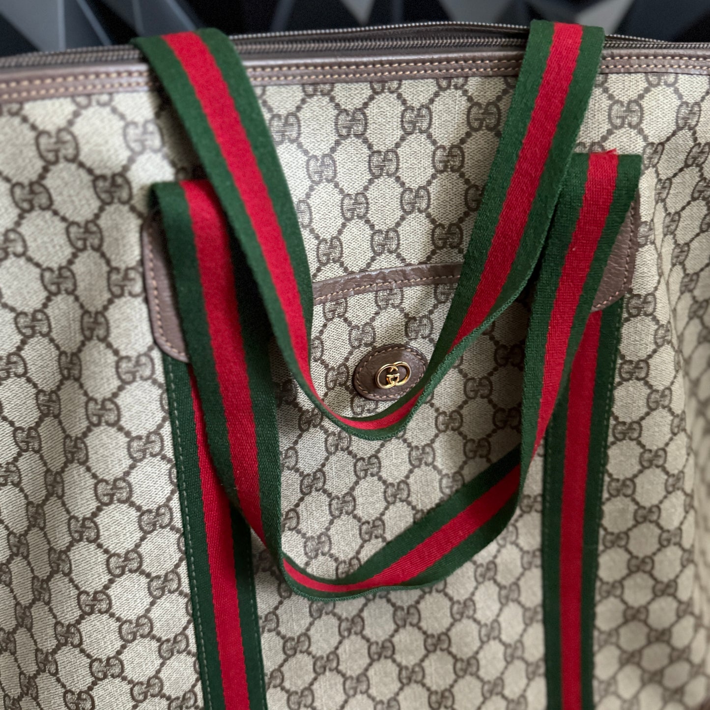 Gucci XL Sherry Line Tote Bag