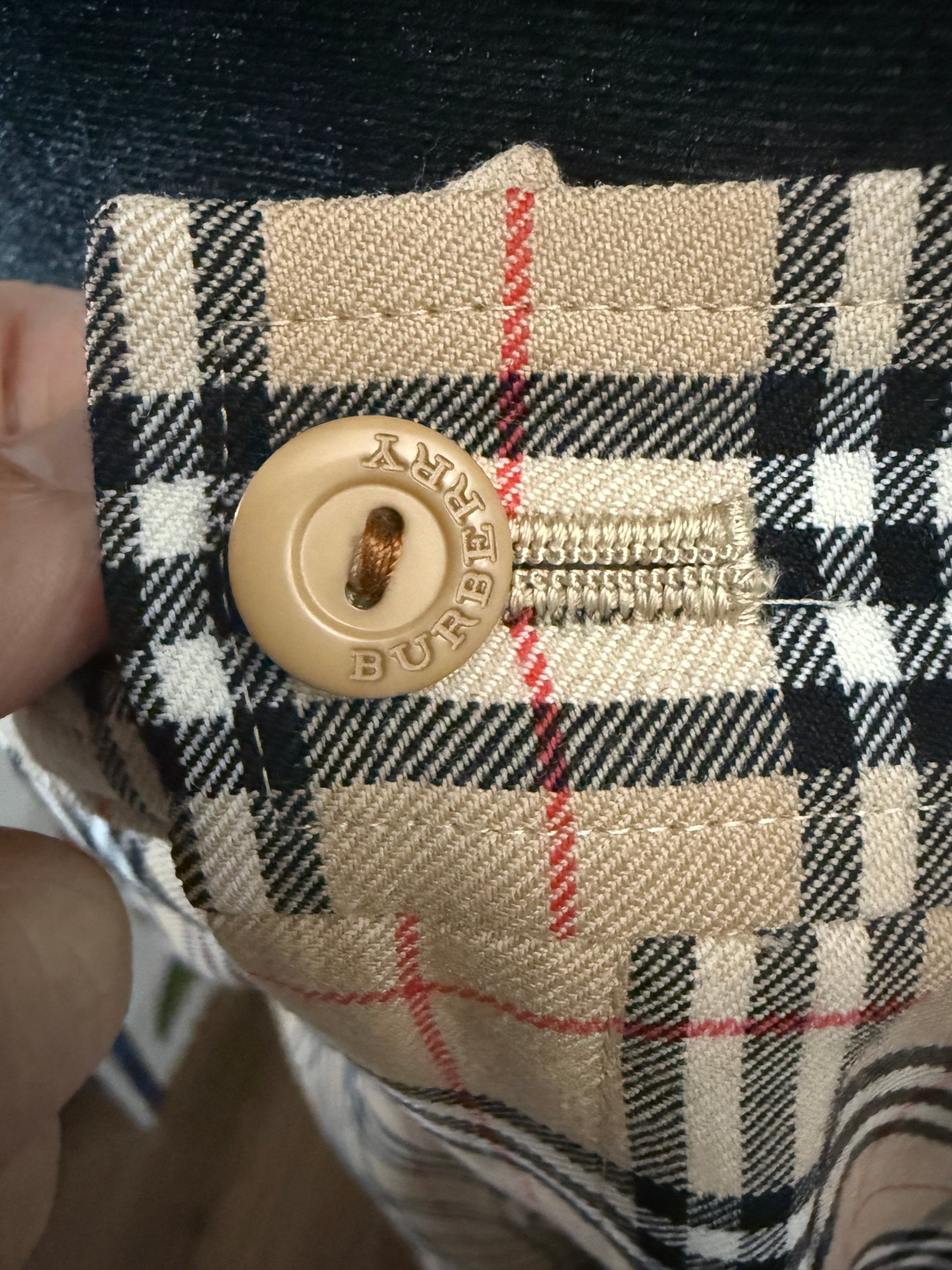 Burberry Gold Plaid Pants