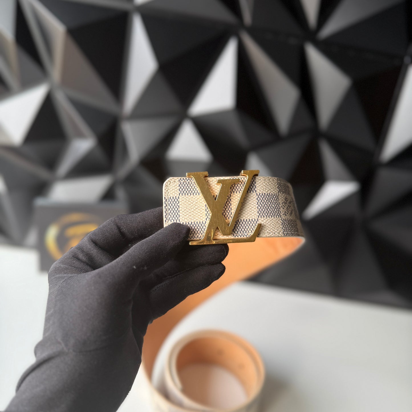 Louis Vuitton Belt, Damier Azur