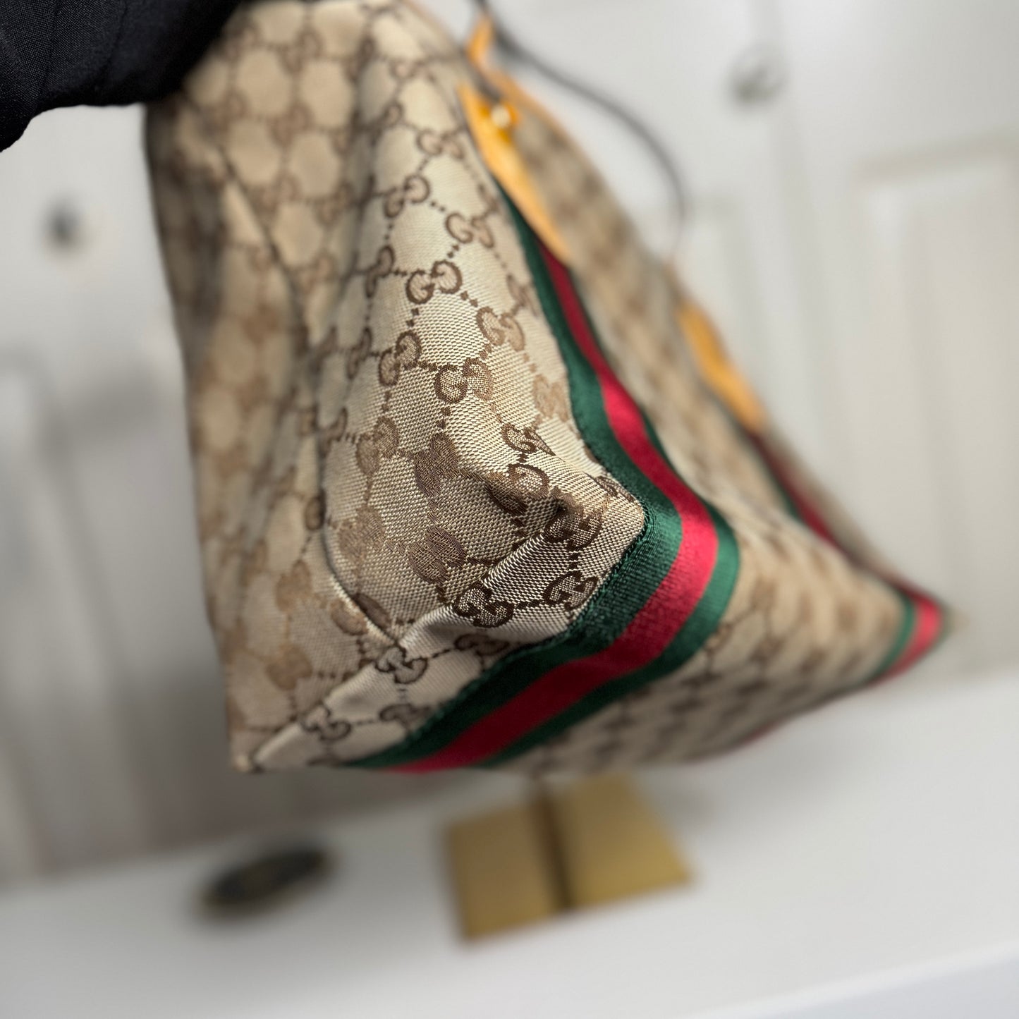 Gucci Sherry Line Canvas Tote Bag, Small