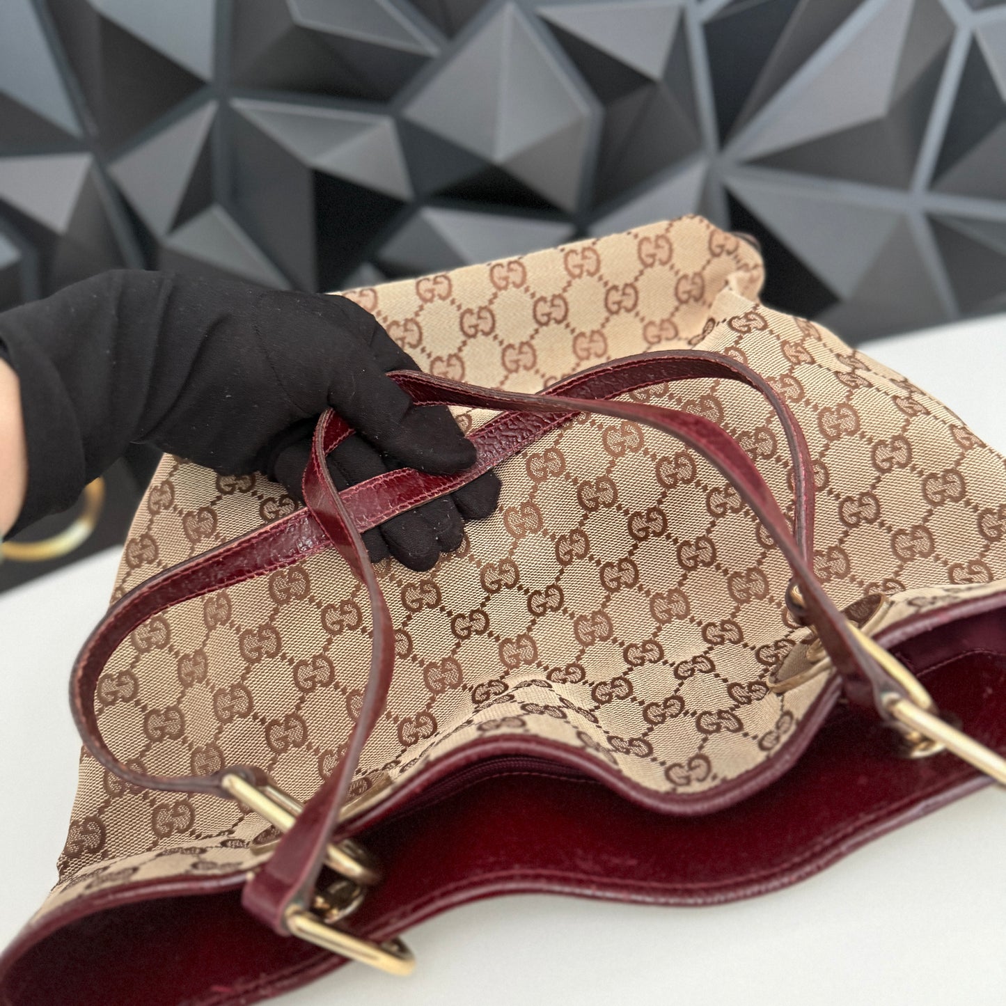 Gucci Canvas Eclipse Tote Bag