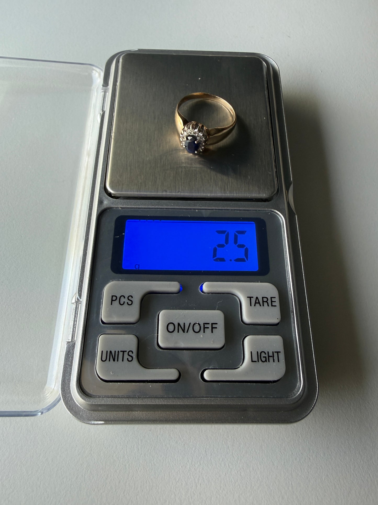10k Sapphire & Diamond Ring