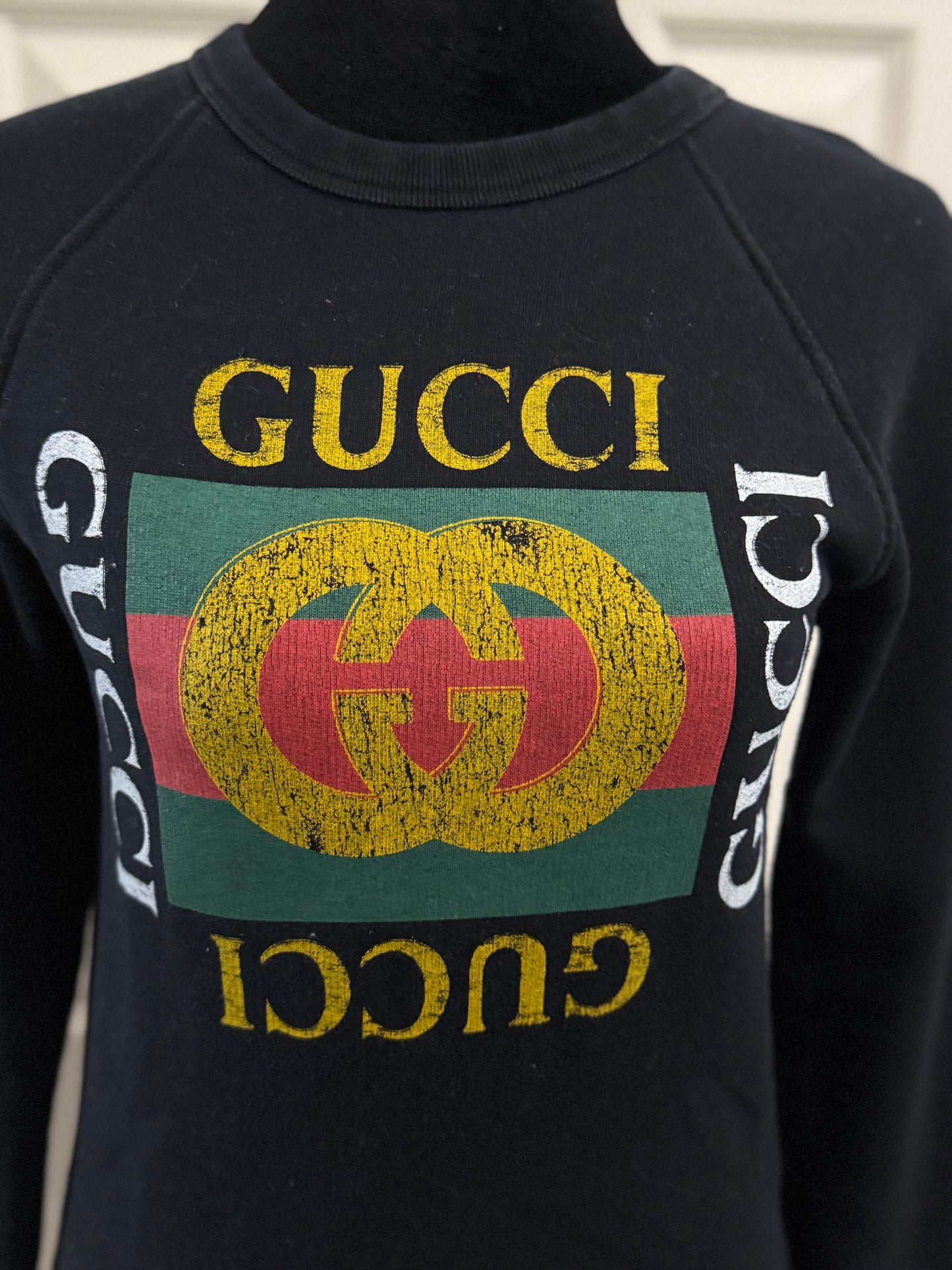Gucci Black and Gold Crew Neck Sweater