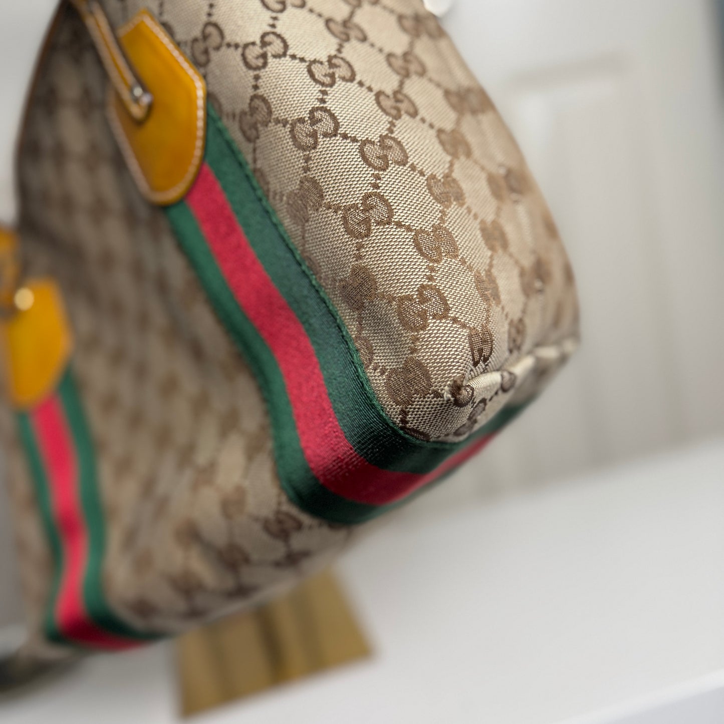 Gucci Sherry Line Canvas Tote Bag, Small