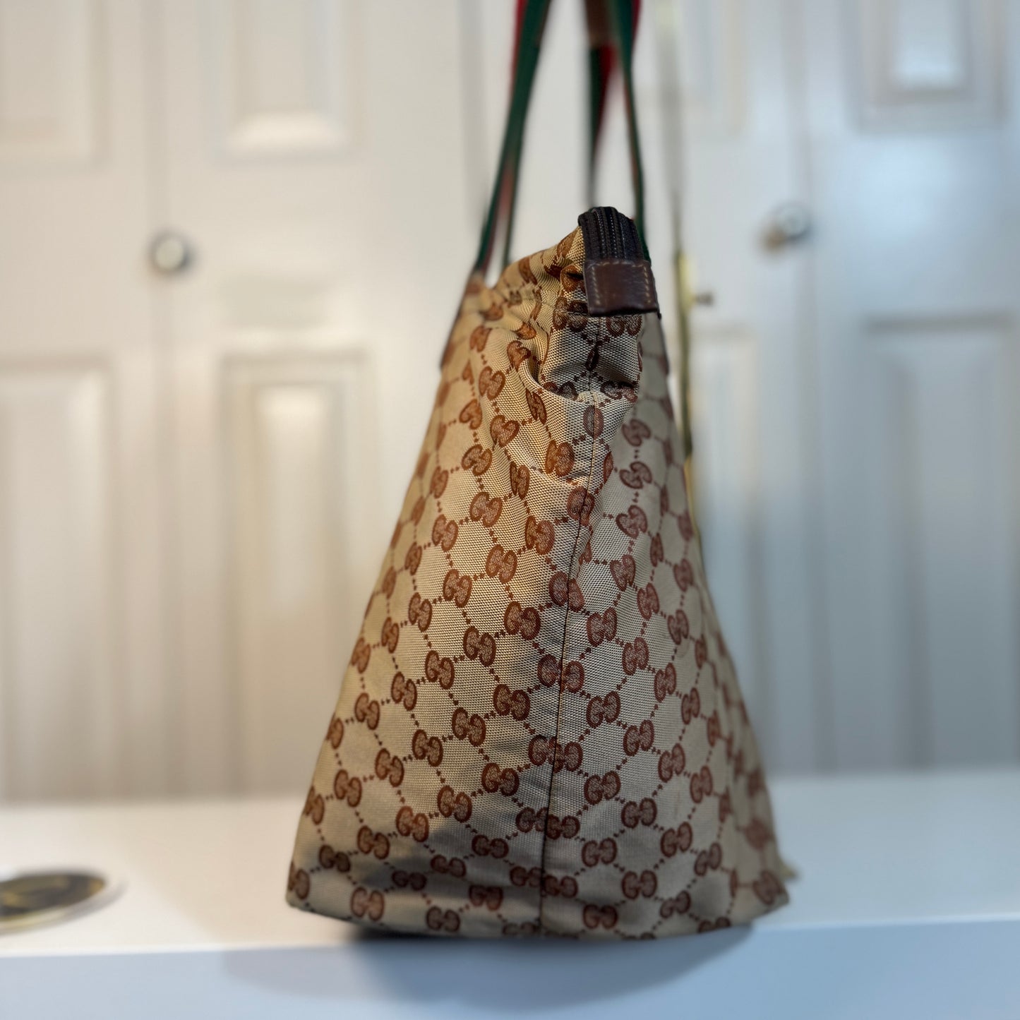 Gucci Sherry Line Canvas Tote