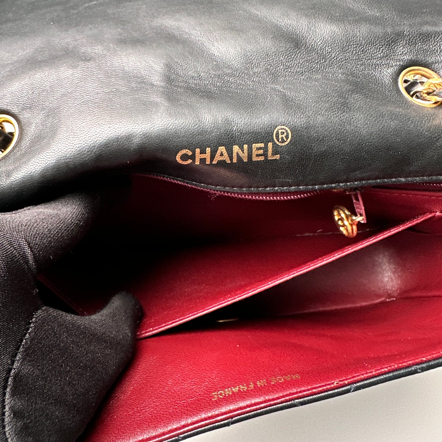 Chanel Vintage Diana – Lambskin, Medium Black 24K GHW