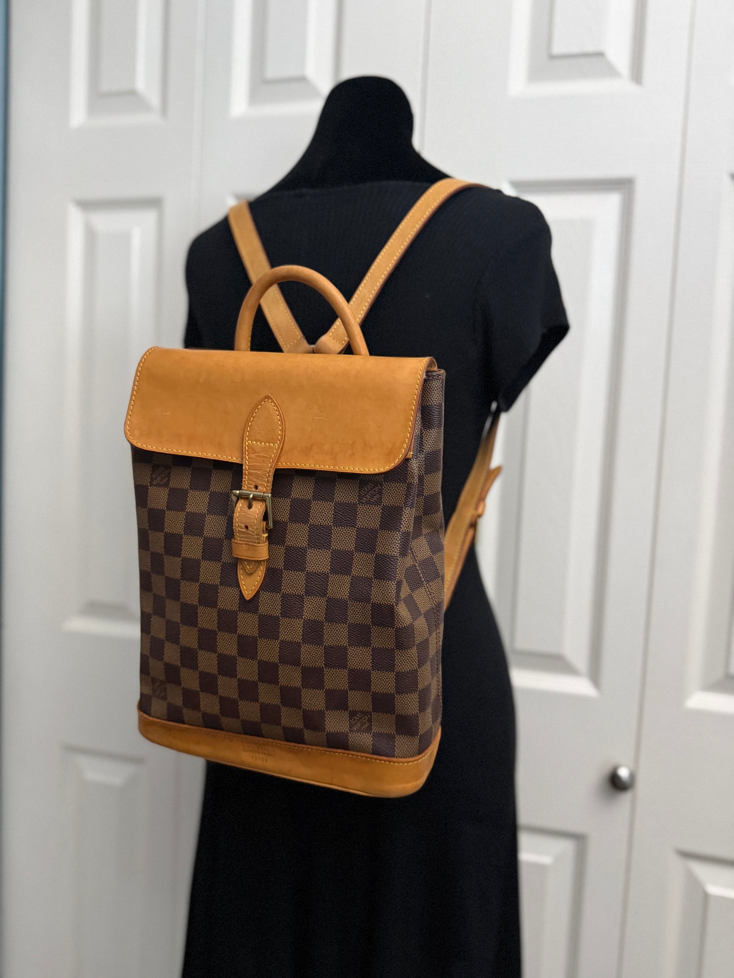 Limited Edition 100th Anniversary Centenaire Damier Ebene Soho backpack