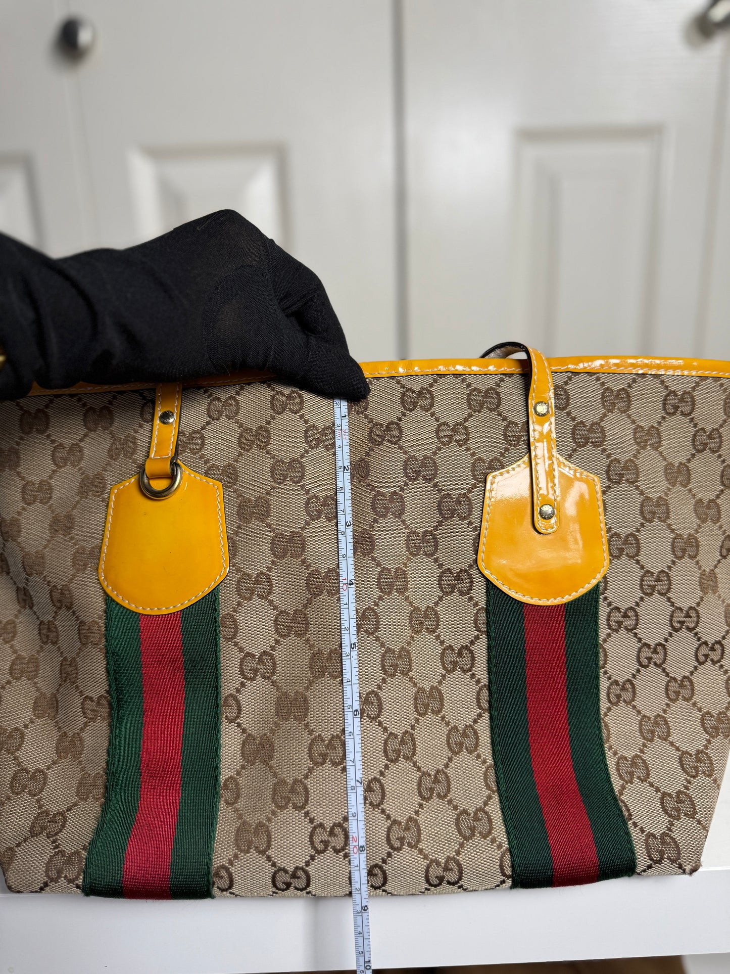 Gucci Sherry Line Canvas Tote Bag, Small