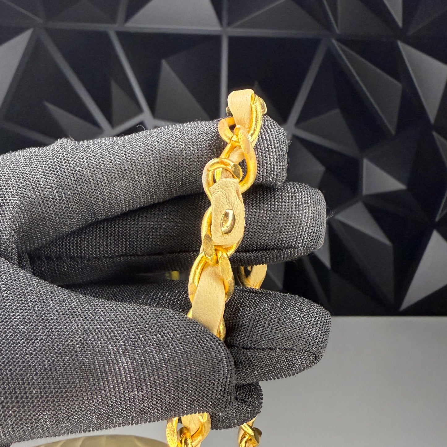 Lambskin Half Moon Flap, Beige, GHW