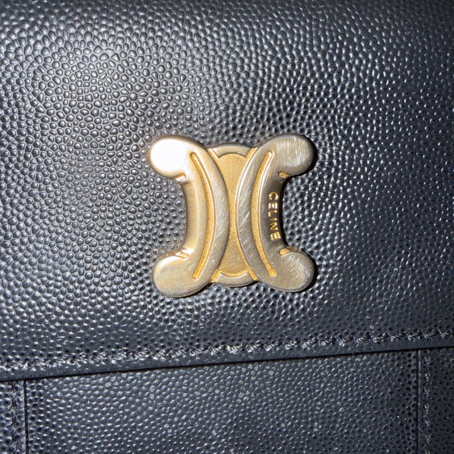 Vintage Celine Black Leather Bag