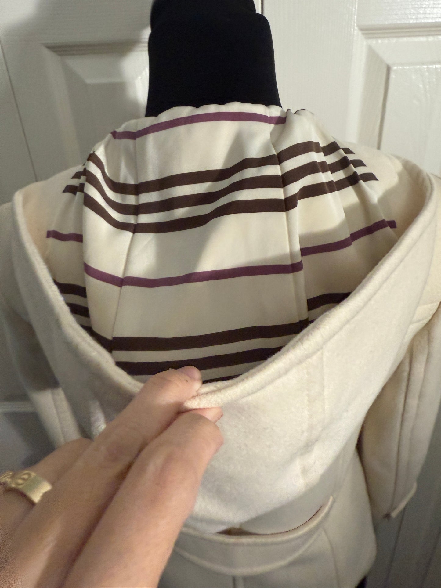 Burberry Blue Label Wool Trench Coat with Hoodie