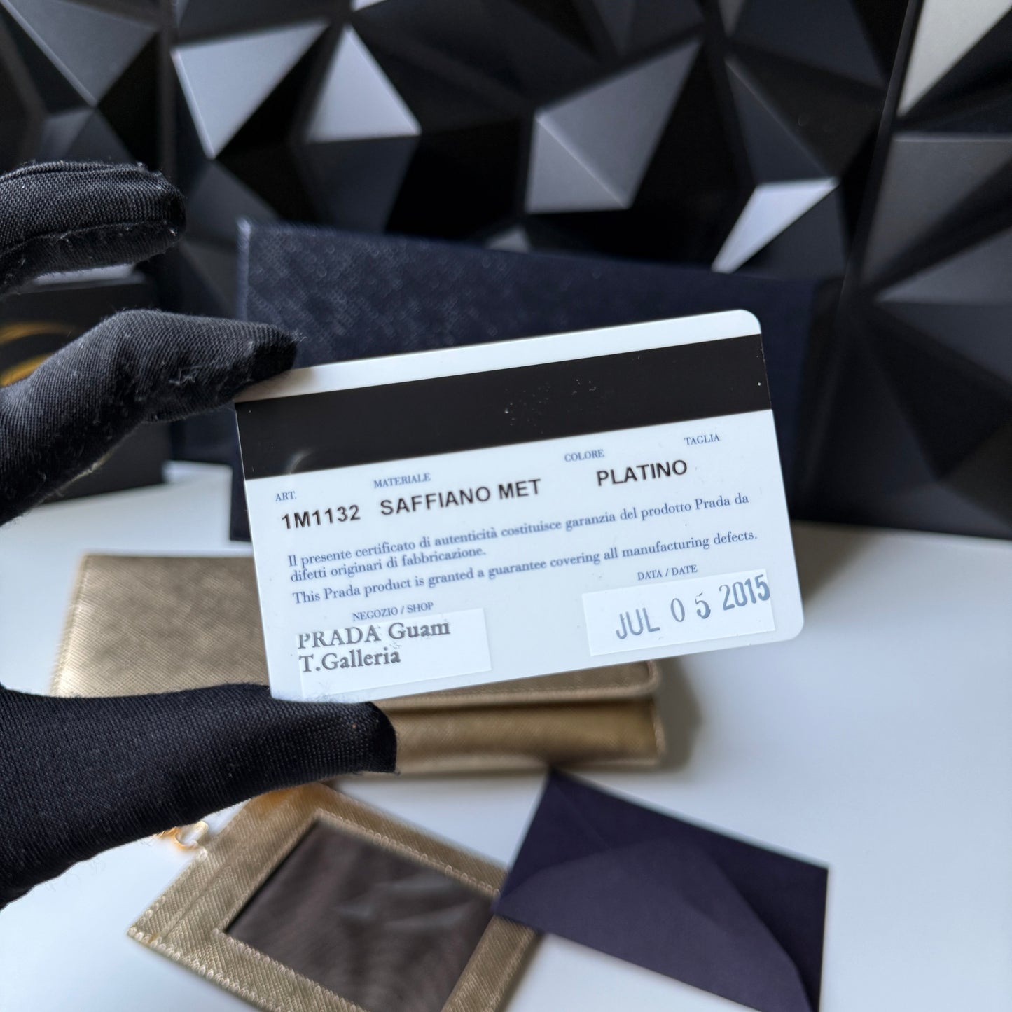 Prada Saffiano Leather Long Wallet – Gold