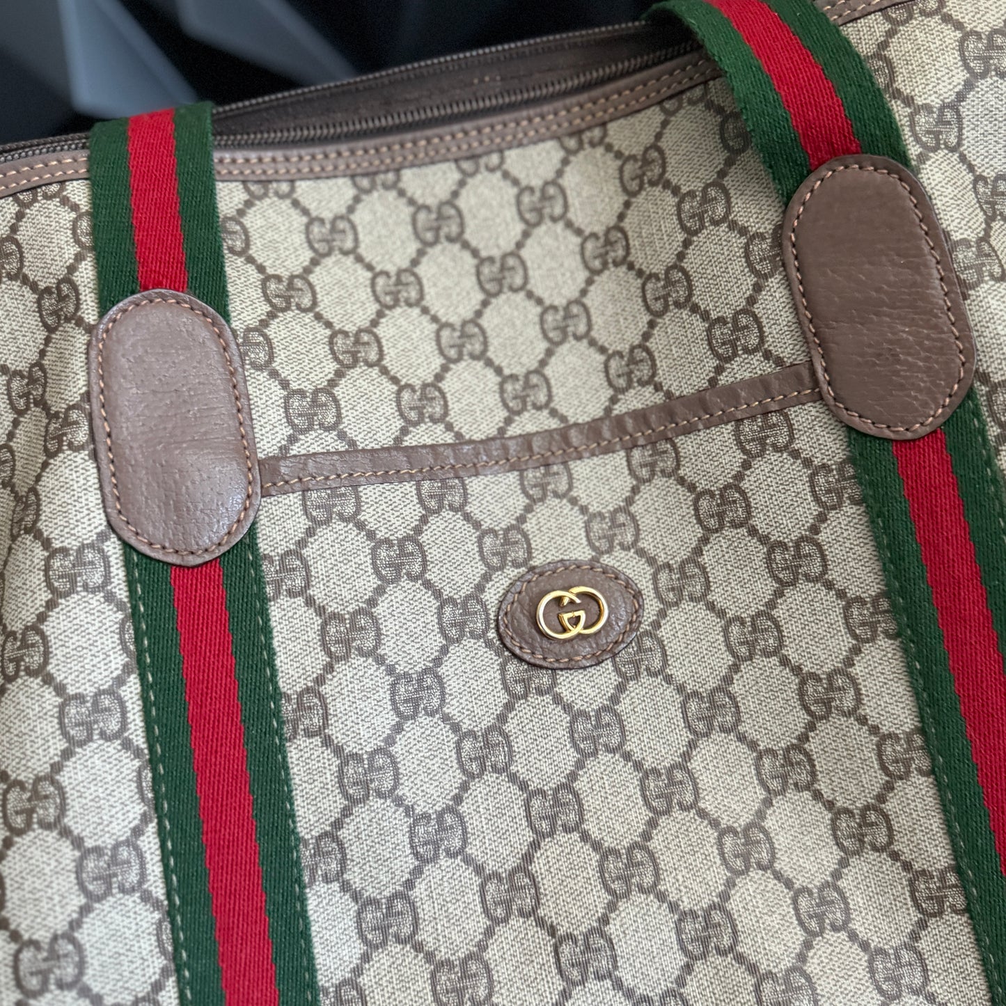 Gucci XL Sherry Line Tote Bag