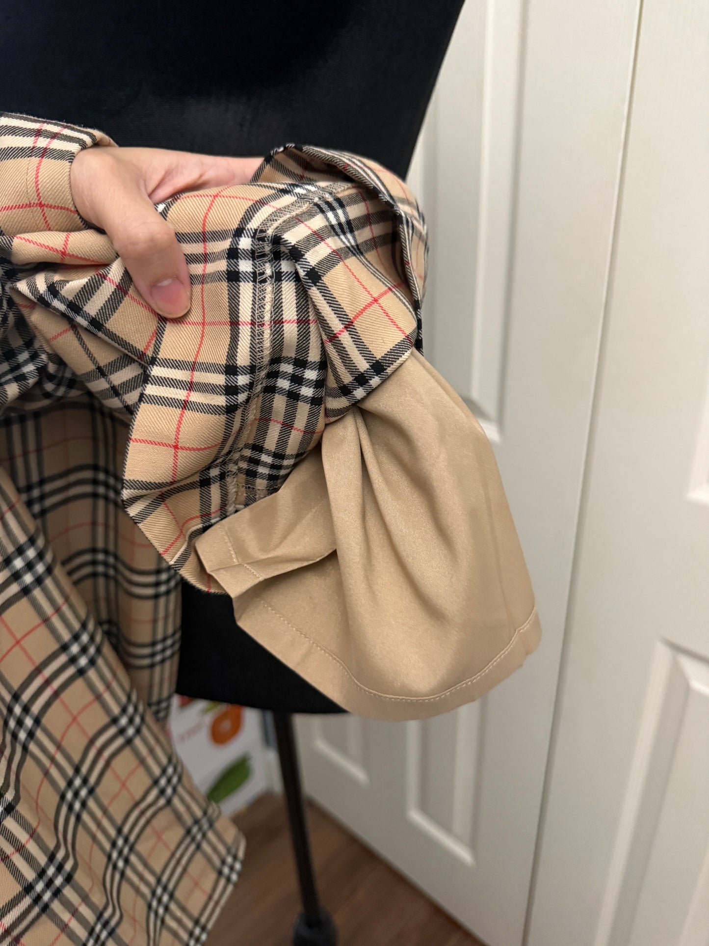 Burberry Gold Plaid Pants