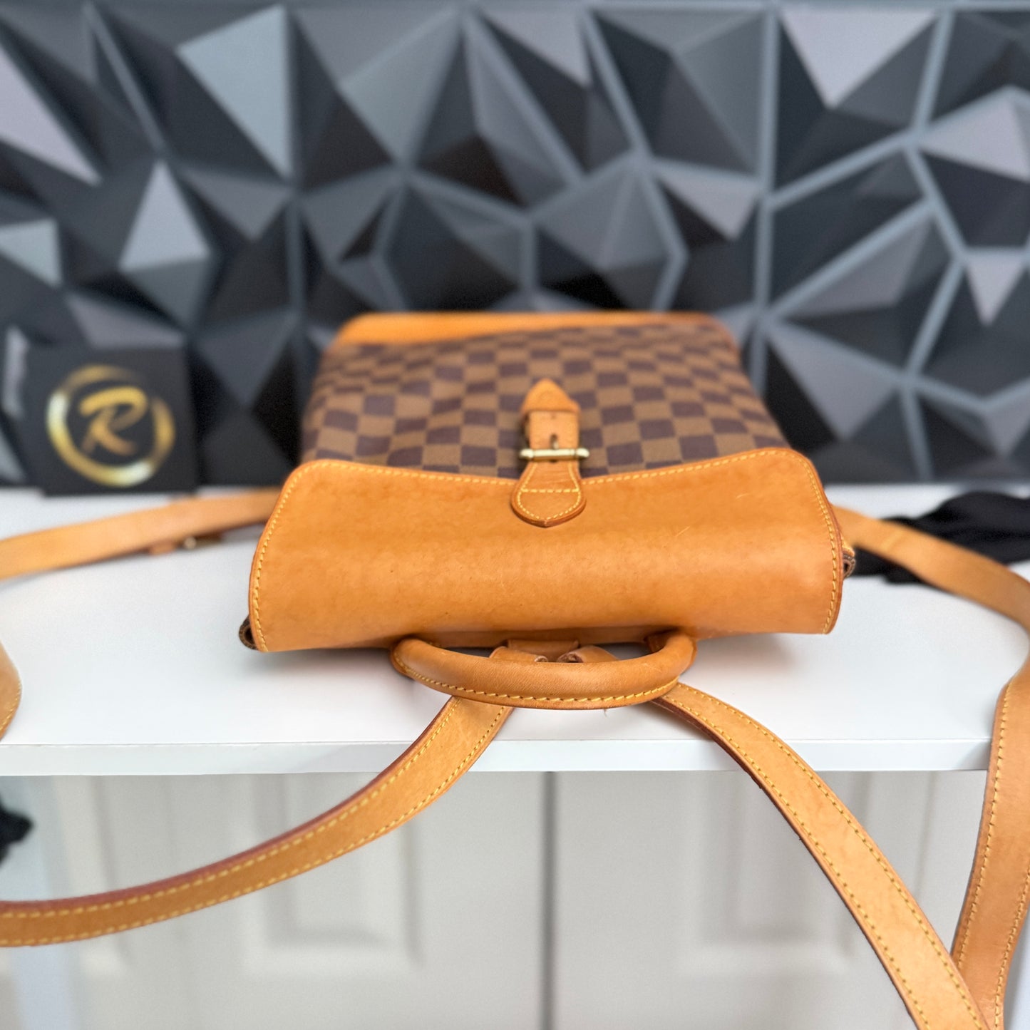 Limited Edition 100th Anniversary Centenaire Damier Ebene Soho backpack