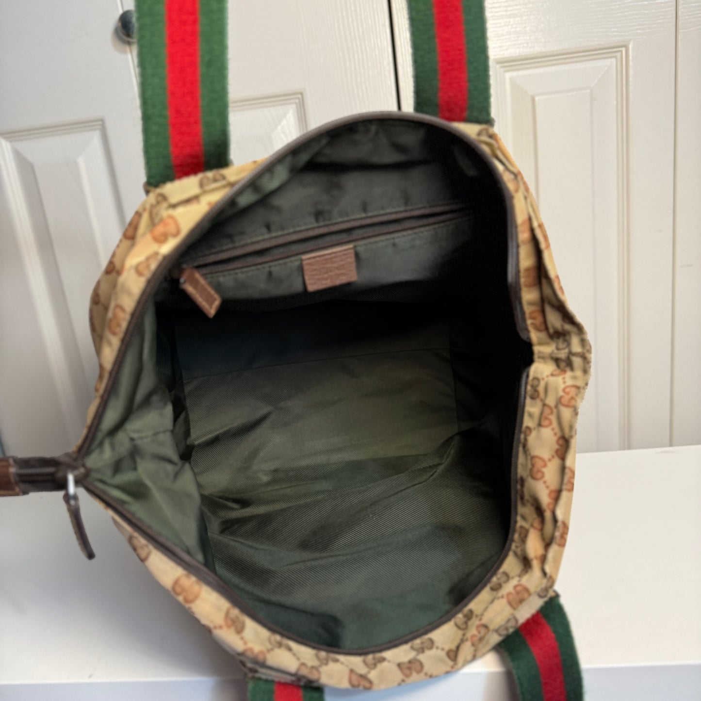 Gucci Sherry Line Canvas Tote